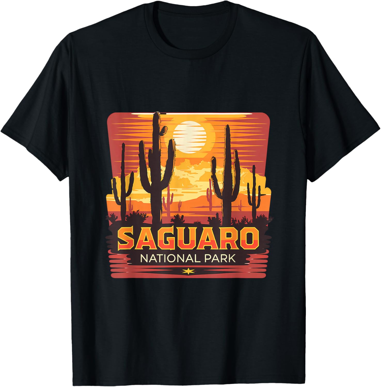 Saguaro National Park Desert Sun Scene T-Shirt for Nature Lovers - 13