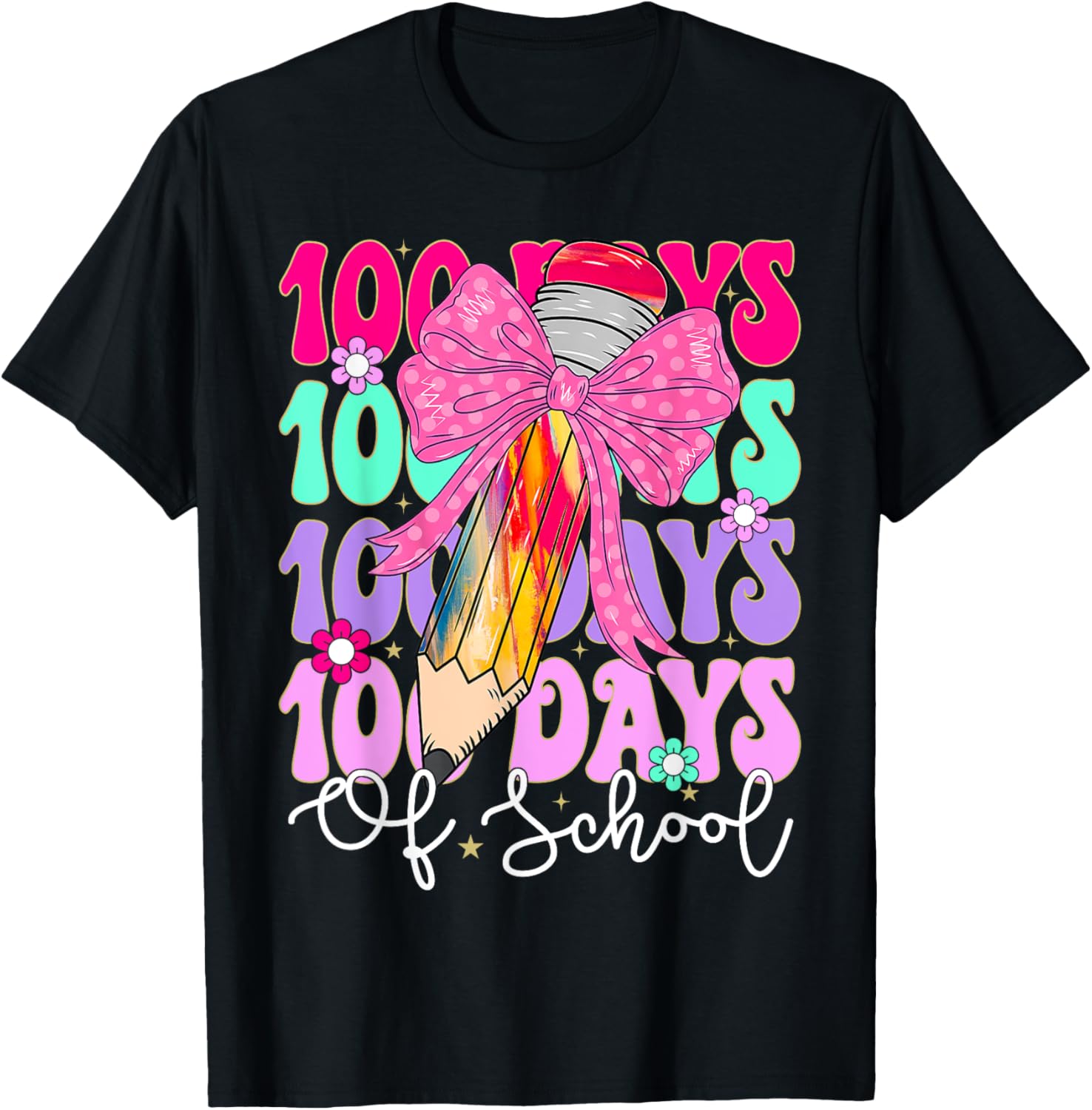 100 Days of School T-Shirt for Girls Fun Teacher Appreciation Gift - 13