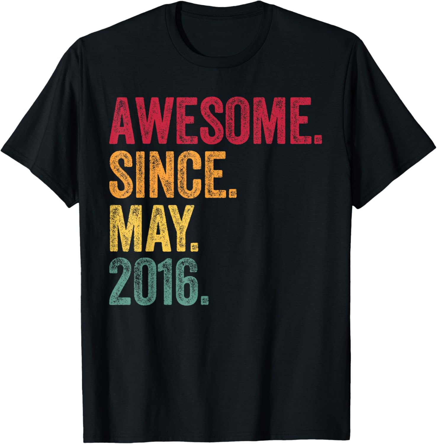 Awesome Since May 2016 Vintage T-Shirt for 9th Birthday Celebration - 24
