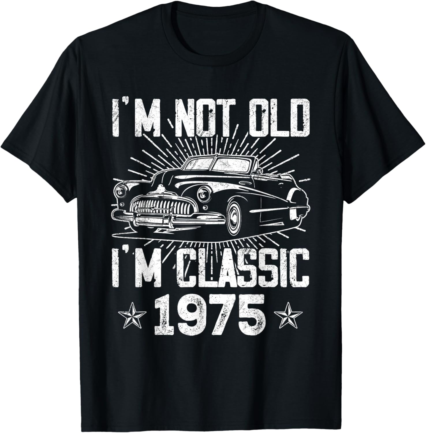 Vintage 1975 Classic Car T-Shirt for 50th Birthday Gifts for Men - 7