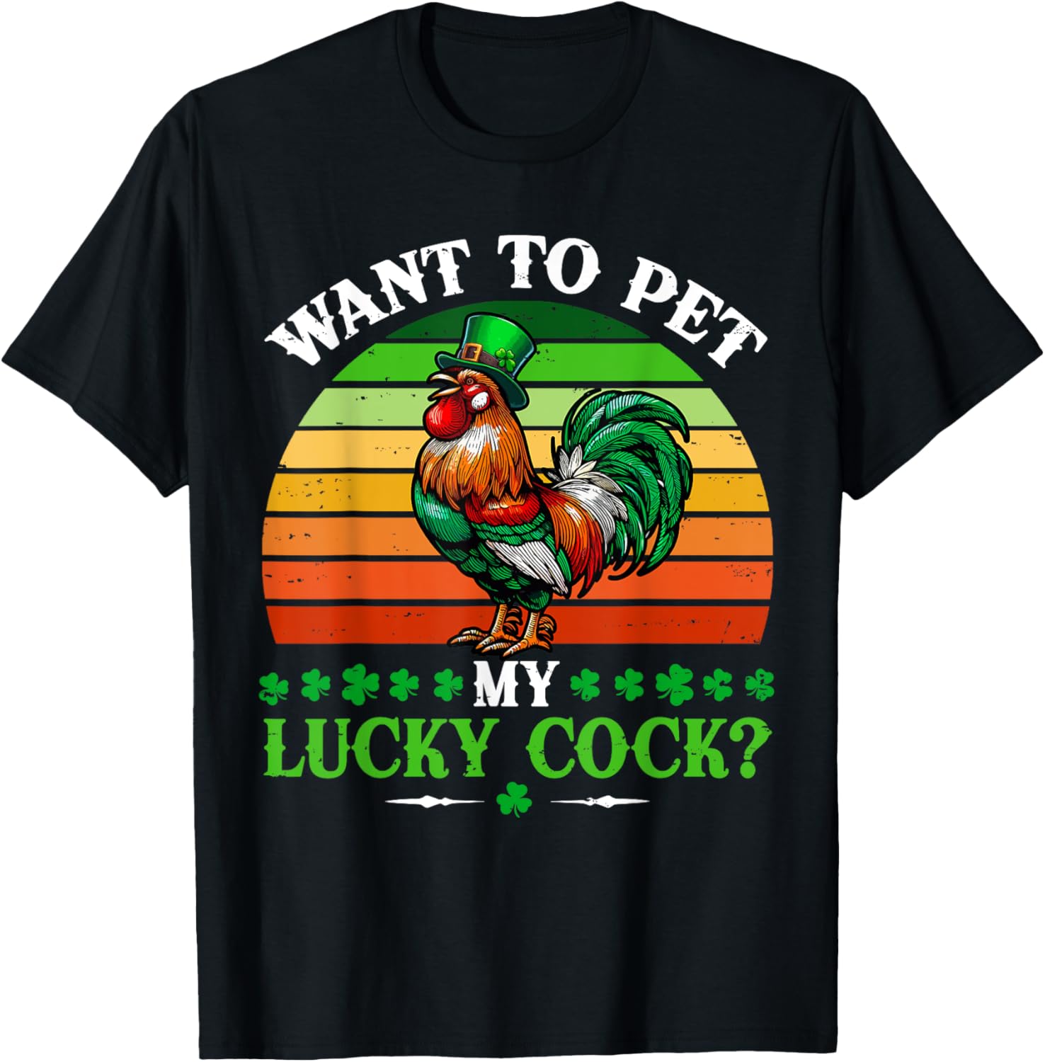Vintage Sarcastic St. Patrick's Day Rooster T-Shirt for Fun Lovers - 2