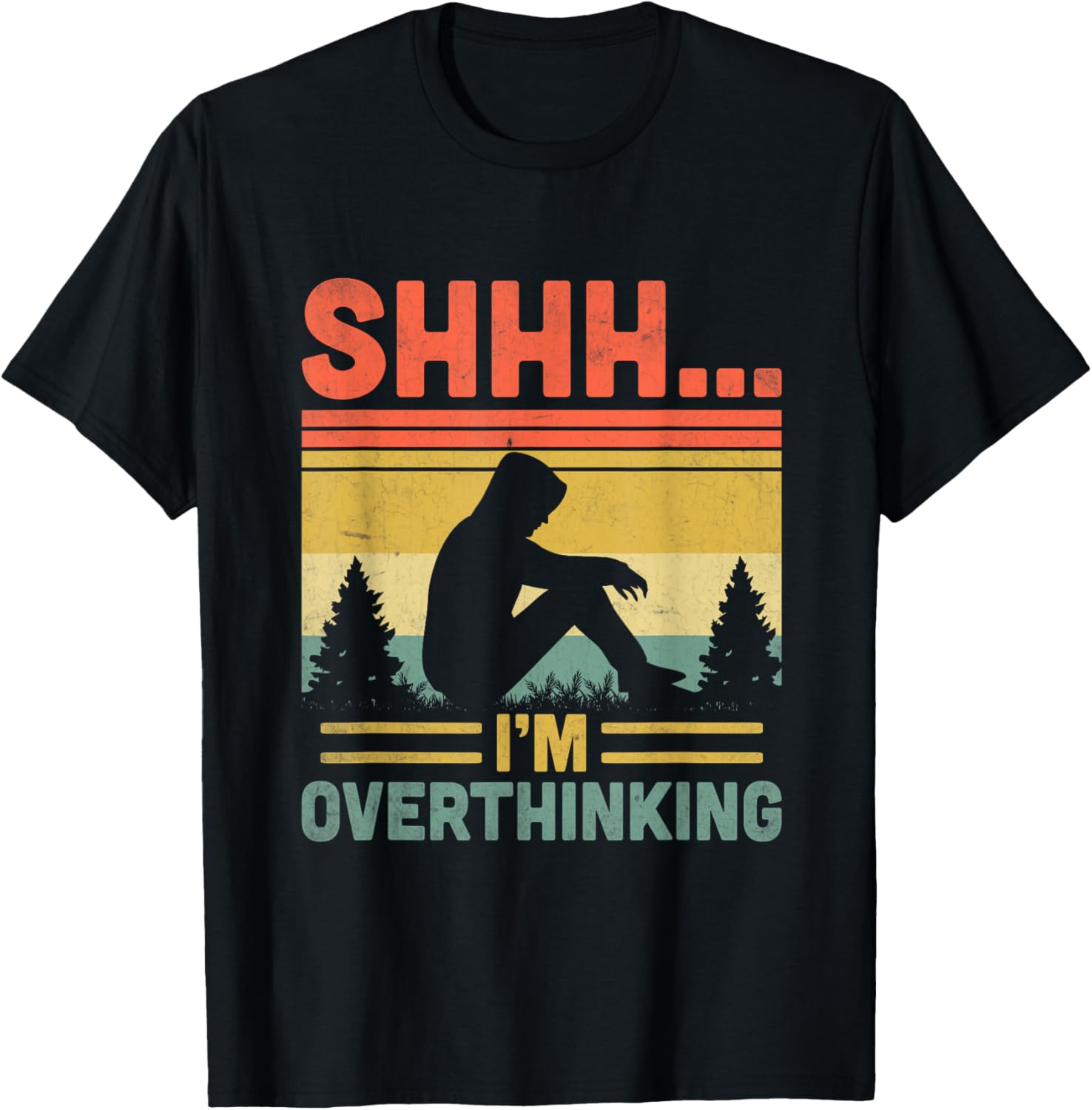 Shhh I’m Overthinking T-Shirt for Introverts – Funny & Cozy Apparel - 1