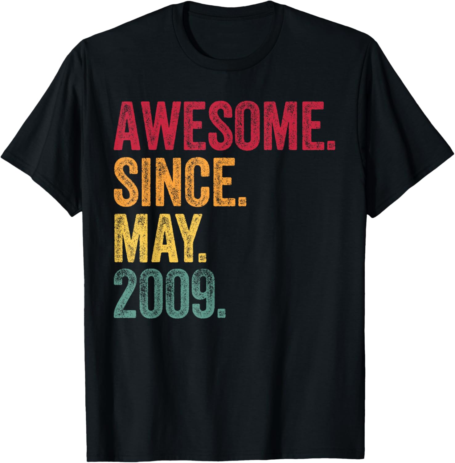Vintage 16th Birthday T-Shirt Awesome Since May 2009 Gift Idea - 13