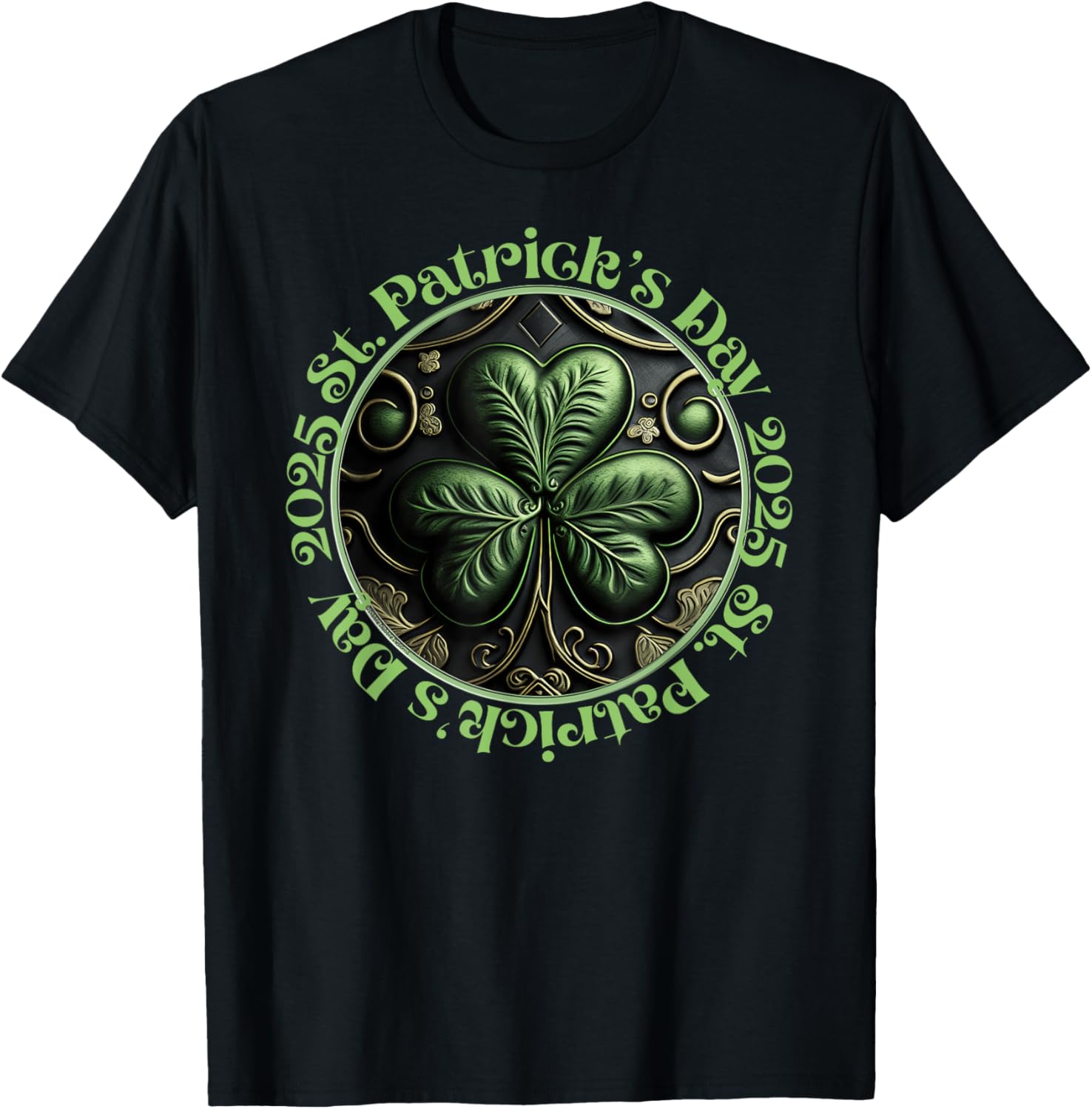 Cool Irish Shamrock St. Patrick's Day 2025 T-Shirt for Festive Fun - 1