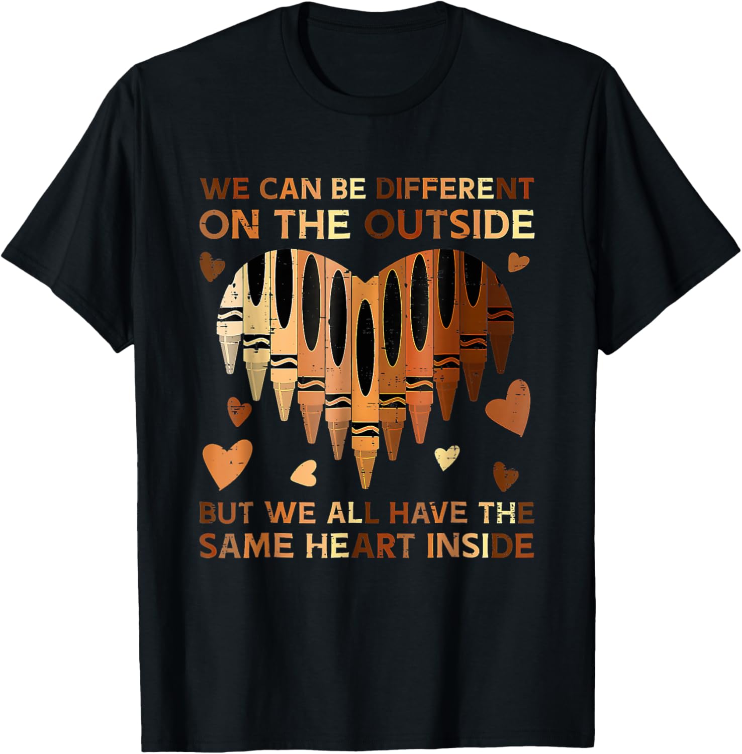 Same Heart Inside Black History Month Afro Teacher T-Shirt for Educators - 8