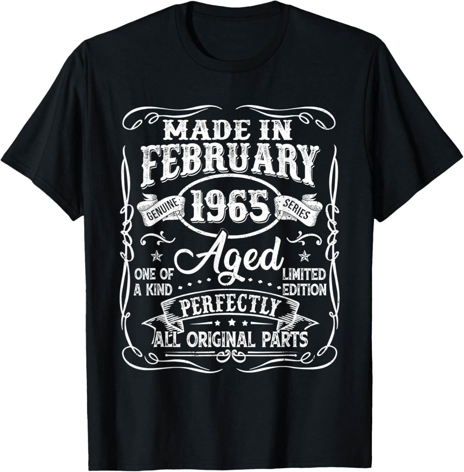 Vintage 60th Birthday T-Shirt for Men Born in February 1965 - 19