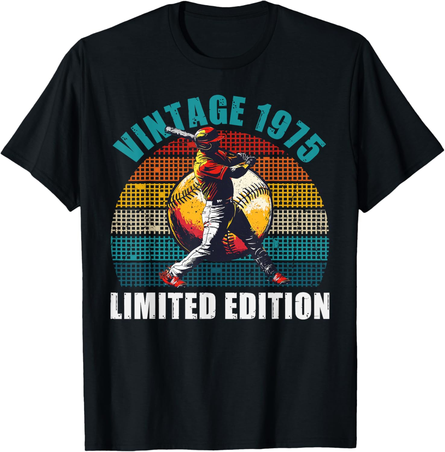 Retro 1975 Baseball Player 50th Birthday T-Shirt for Vintage Lovers - 4
