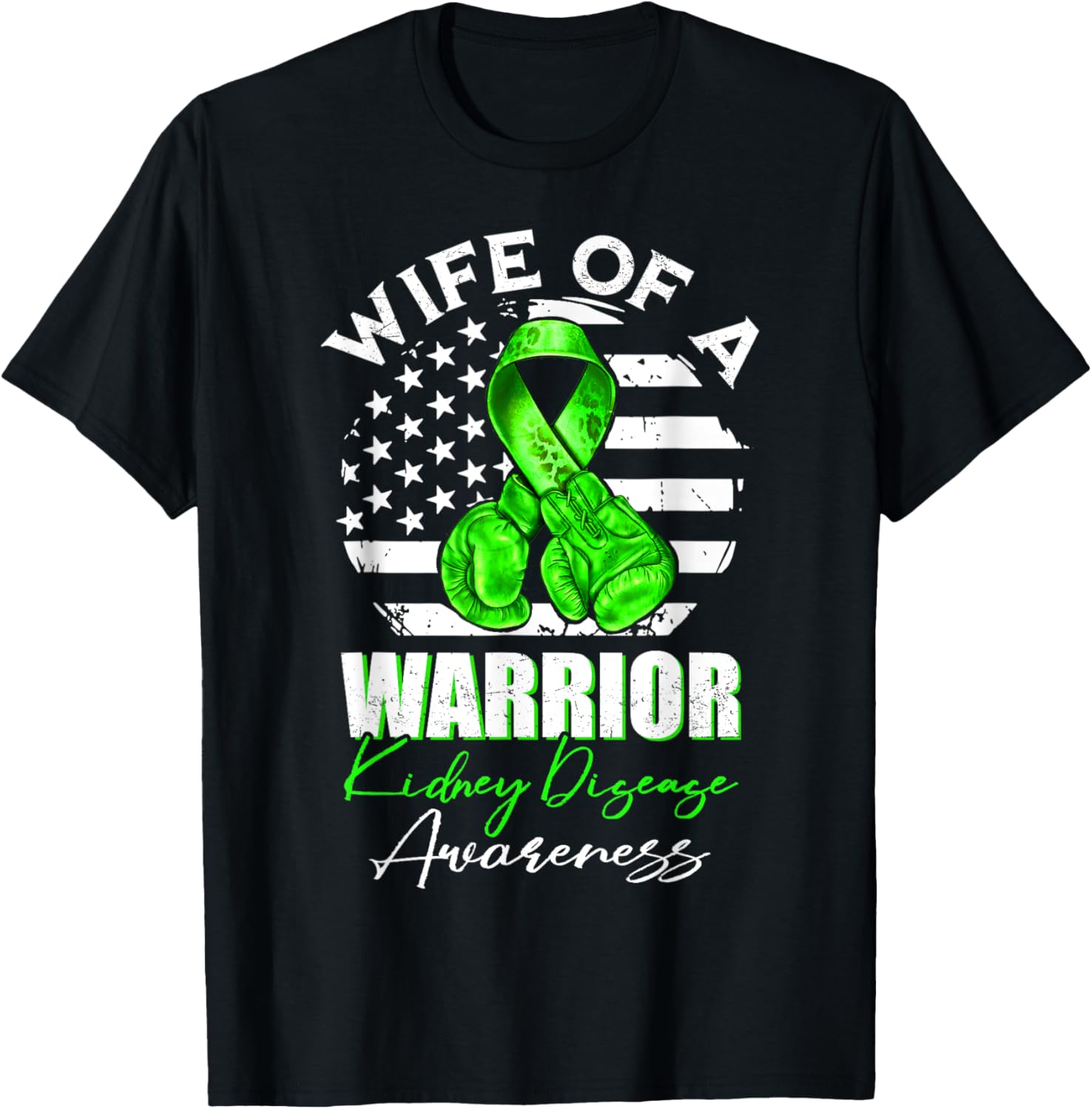 Wife of a Warrior Kidney Disease Awareness T-Shirt for Supportive Spouses - 14