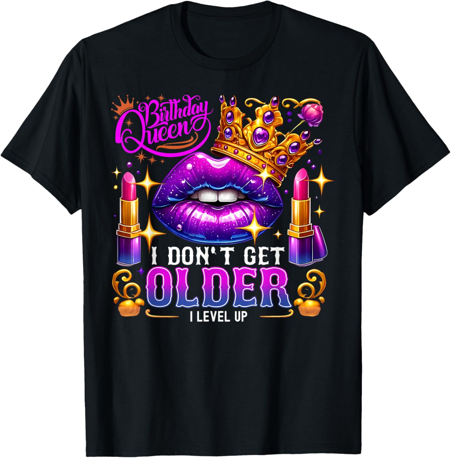 Birthday Queen Level Up T-Shirt for Women Fun Birthday Gift Idea - 14