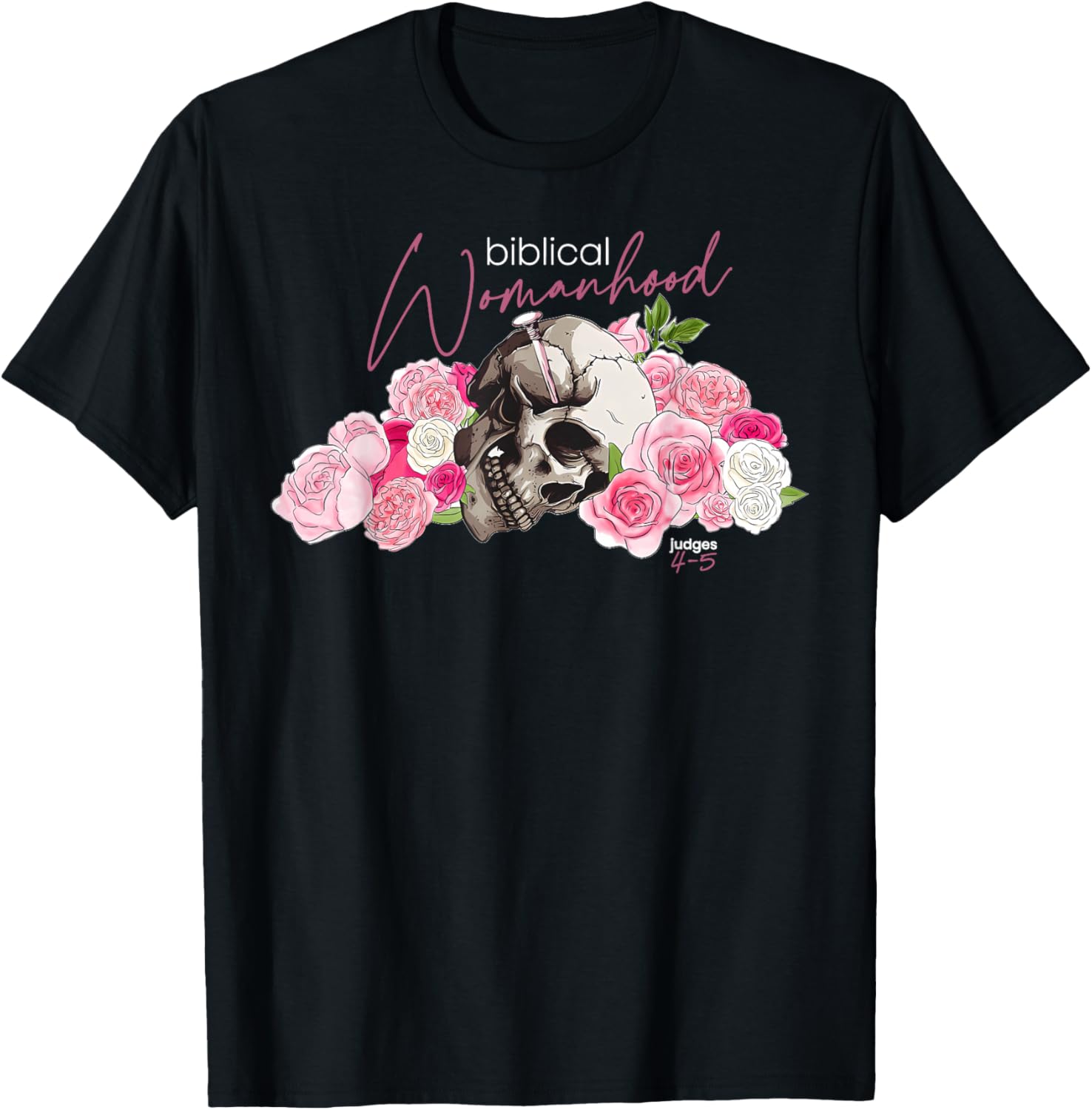 Biblical Womanhood Deborah T-Shirt for Christian Women - Judges 4-5 Design - 2