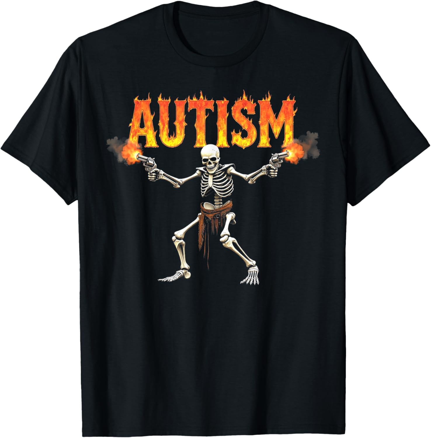 Funny Autism Skeleton Meme T-Shirt for Unique Style and Humor - 1