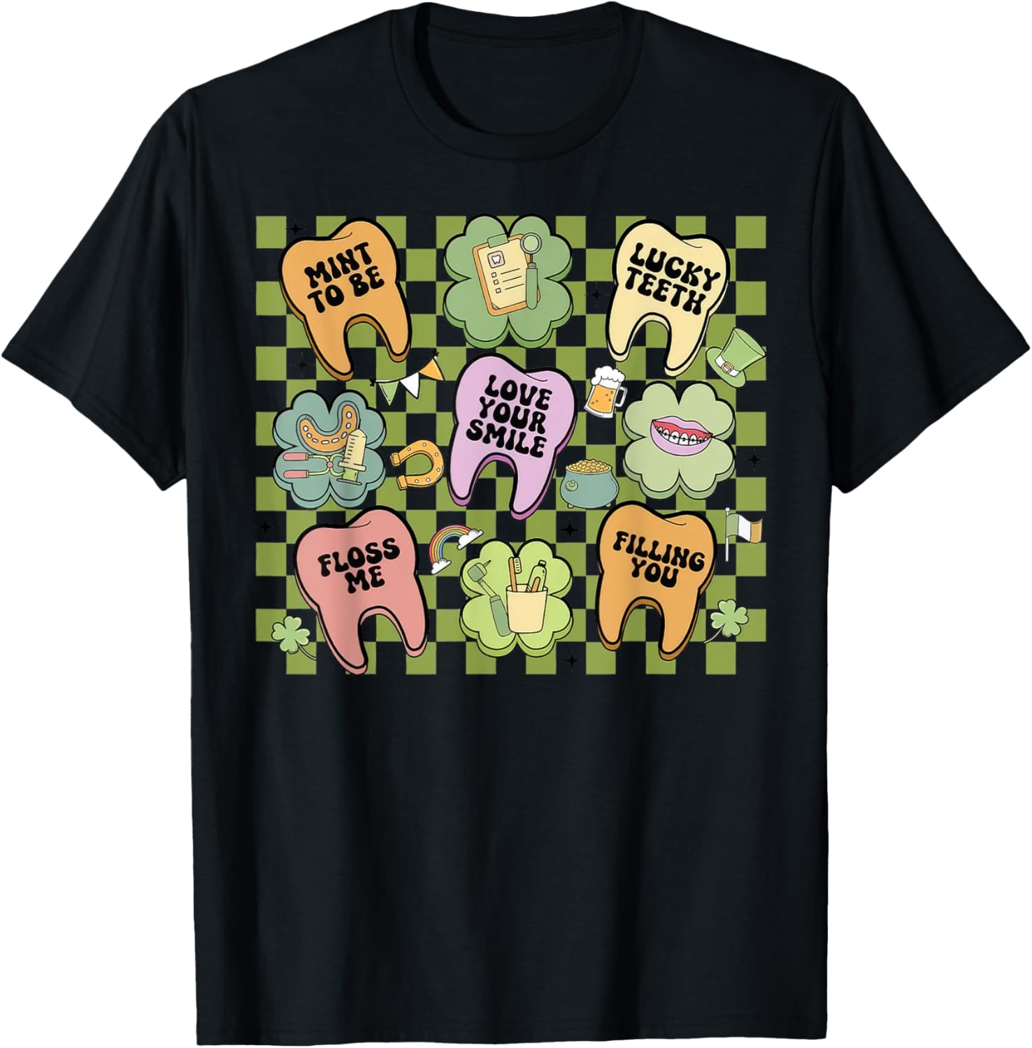 Retro Irish Dentist T-Shirt for St Patrick's Day Dental Squad Fun - 9
