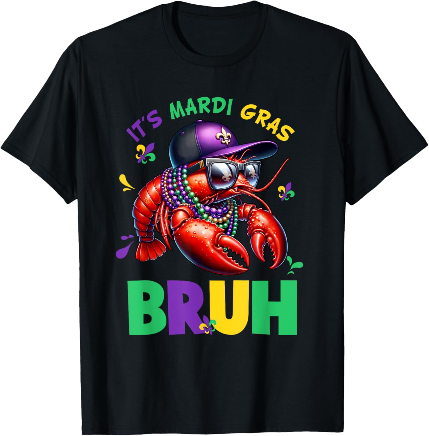 Cute Bruh Mardi Gras Crawfish T-Shirt for Kids - Fun Festival Fashion - 18