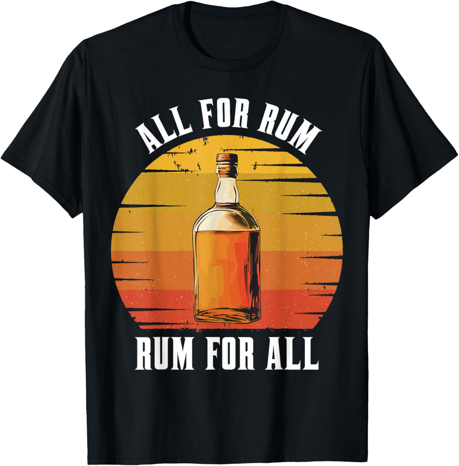 Vintage Rum Lovers T-Shirt for Drink Enthusiasts - All for Rum Design - 7