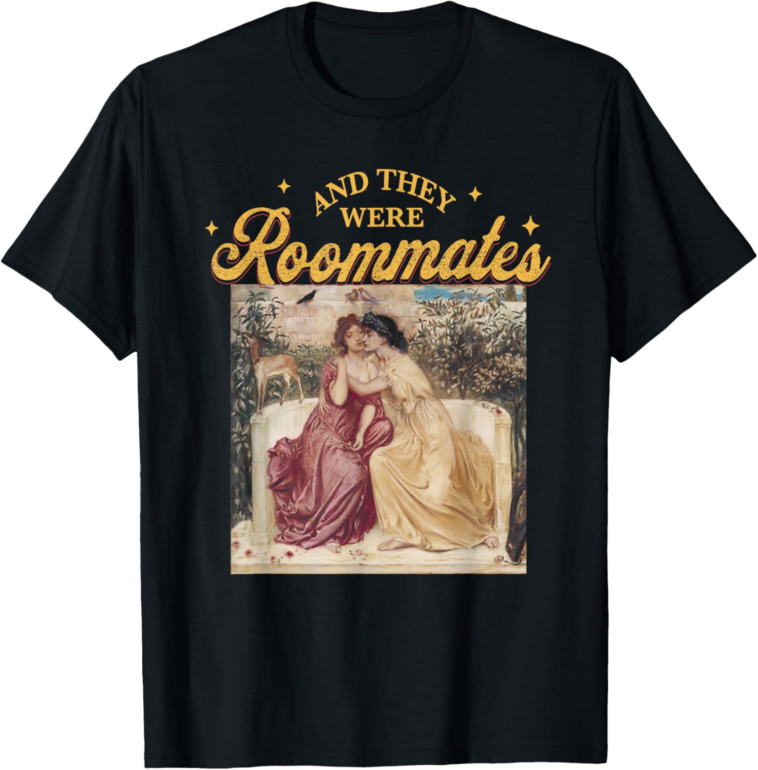 Vintage And They Were Roommates Lesbian Pride Month T-Shirt for All - 6