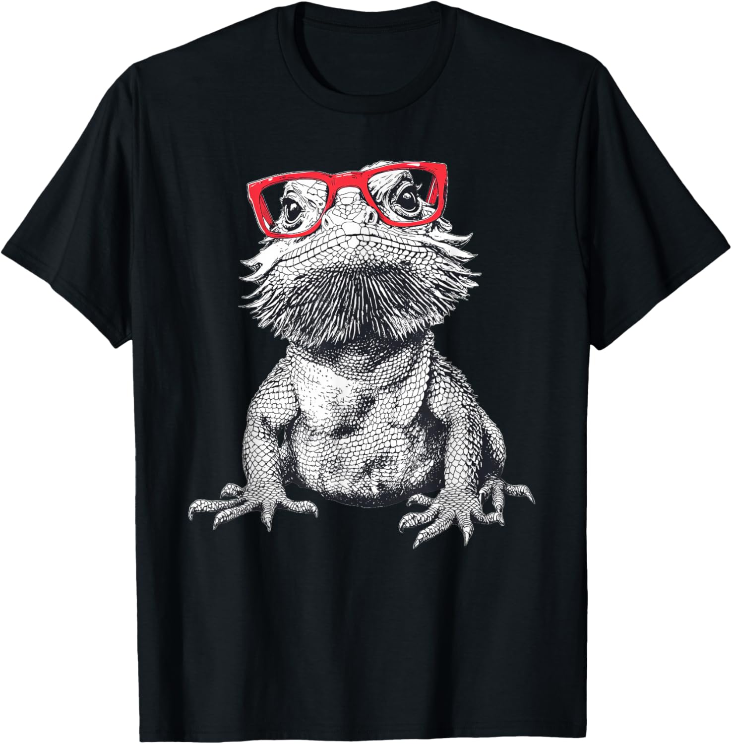 Cool Bearded Dragon Nerdy Glasses T-Shirt for Fun Animal Lovers - 19