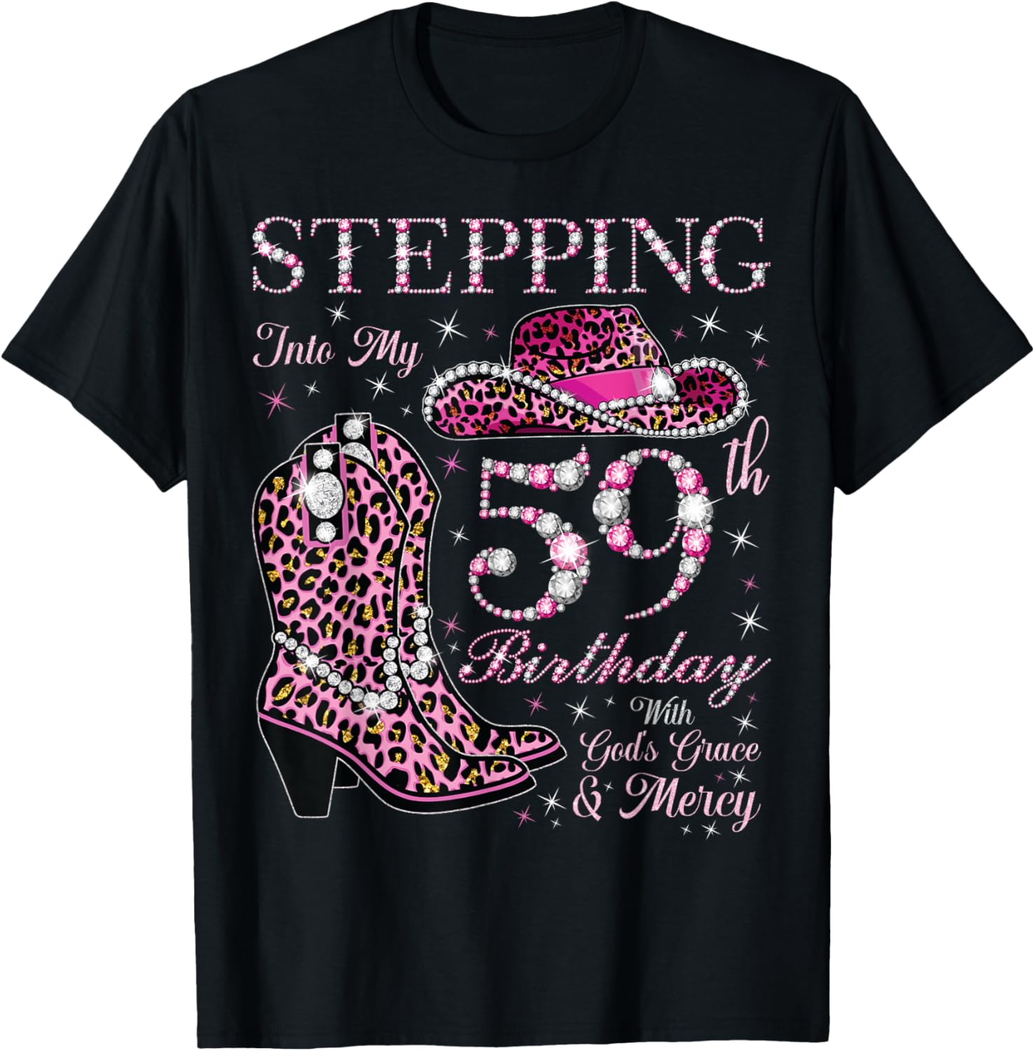 Celebrate 59 with Grace Mercy T-Shirt for Birthday Joy and Style - 2