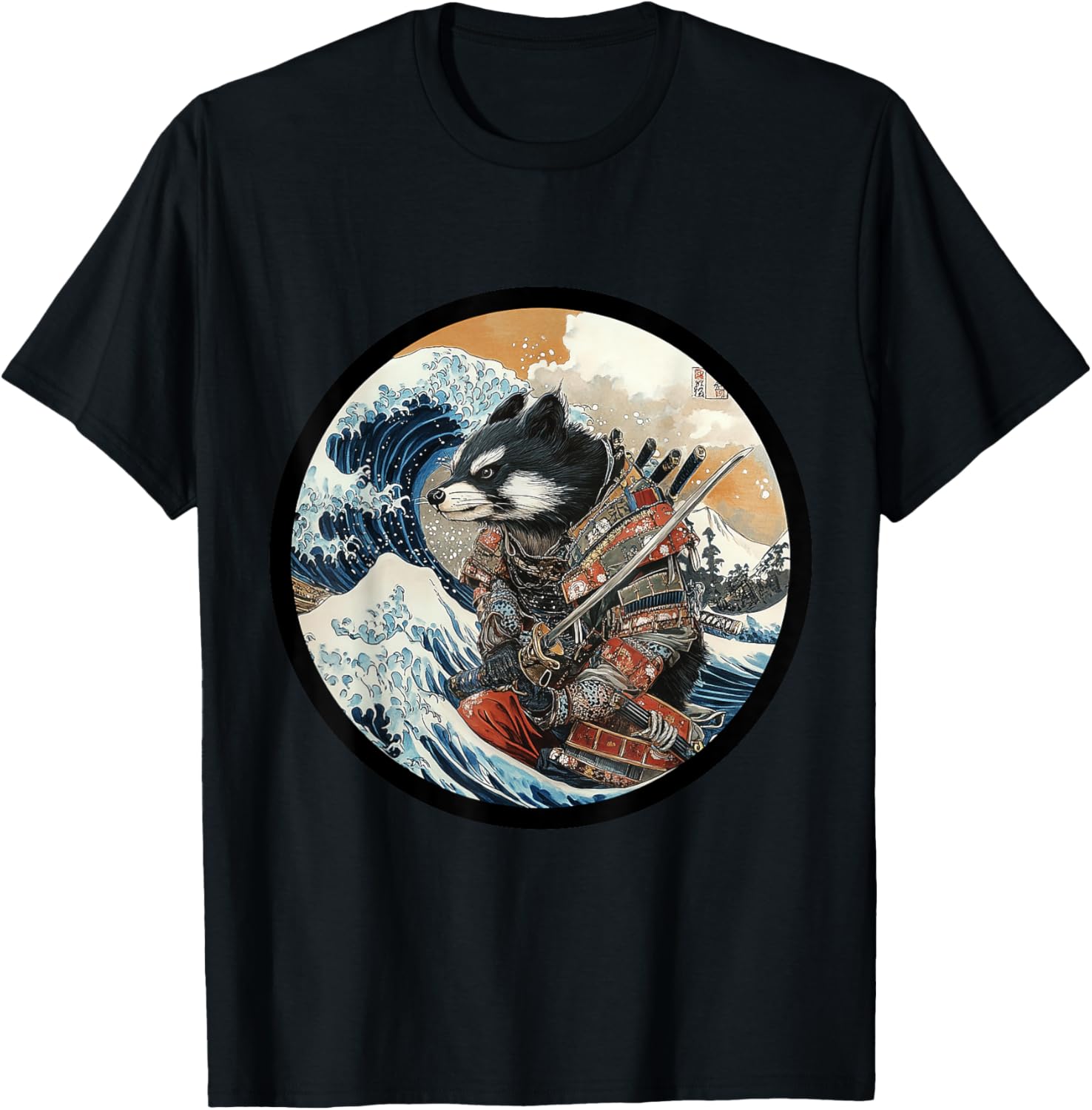 Wild Badger Brock Samurai Warrior Vintage Japanese Anime T-Shirt - 10
