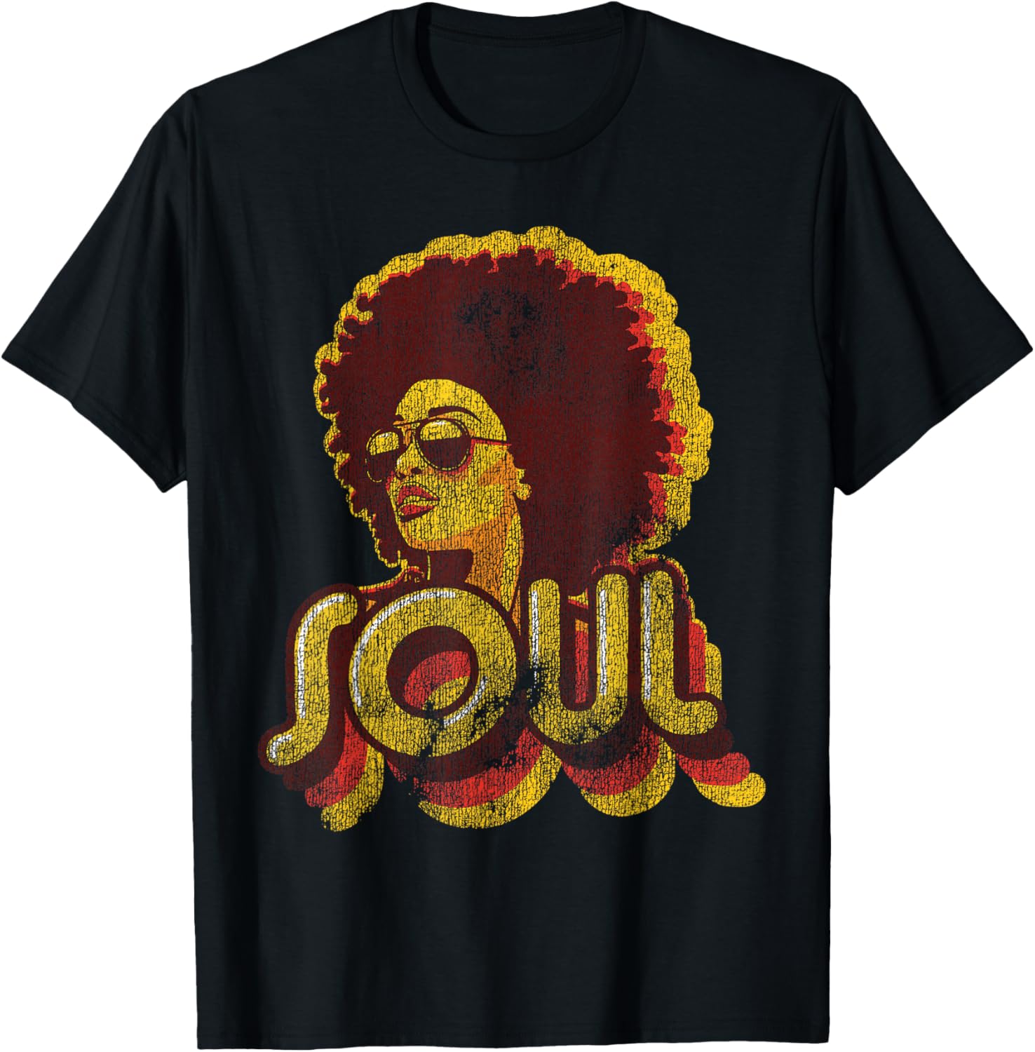 Retro 70s Funk Afro Soul T-Shirt for Vintage Style Lovers - 19