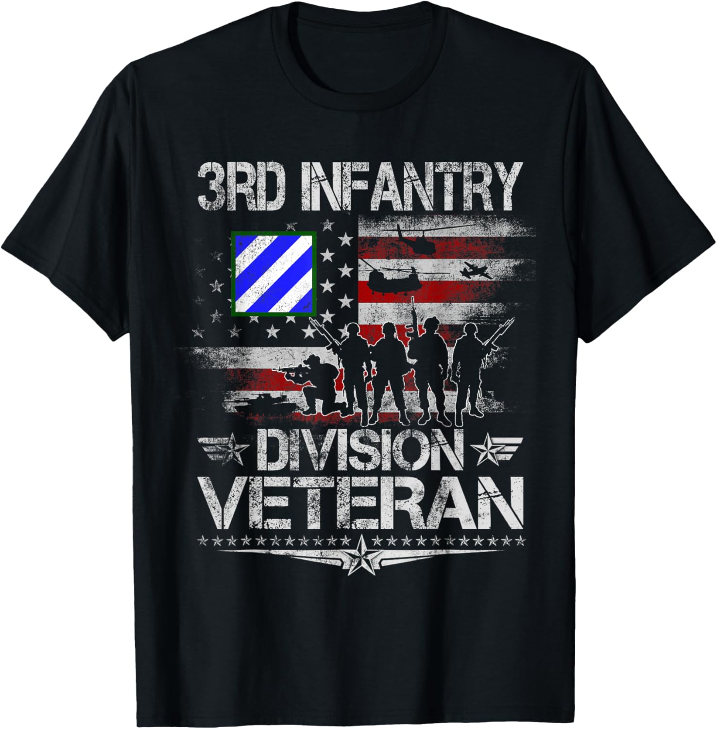 3rd Infantry Division Veteran US Flag T-Shirt for Military Pride - 5