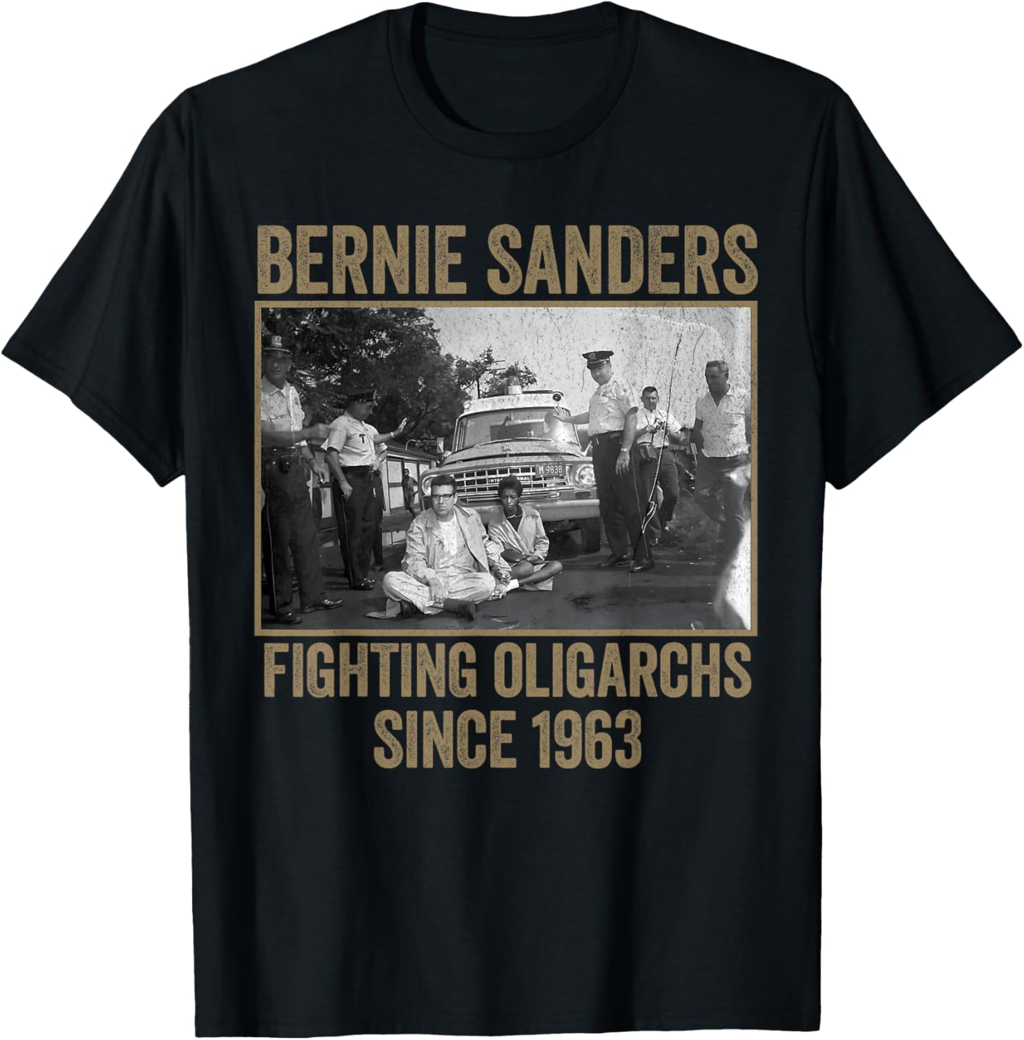 Bernie Fighting Oligarchs Protest T-Shirt for Activists and Supporters - 17