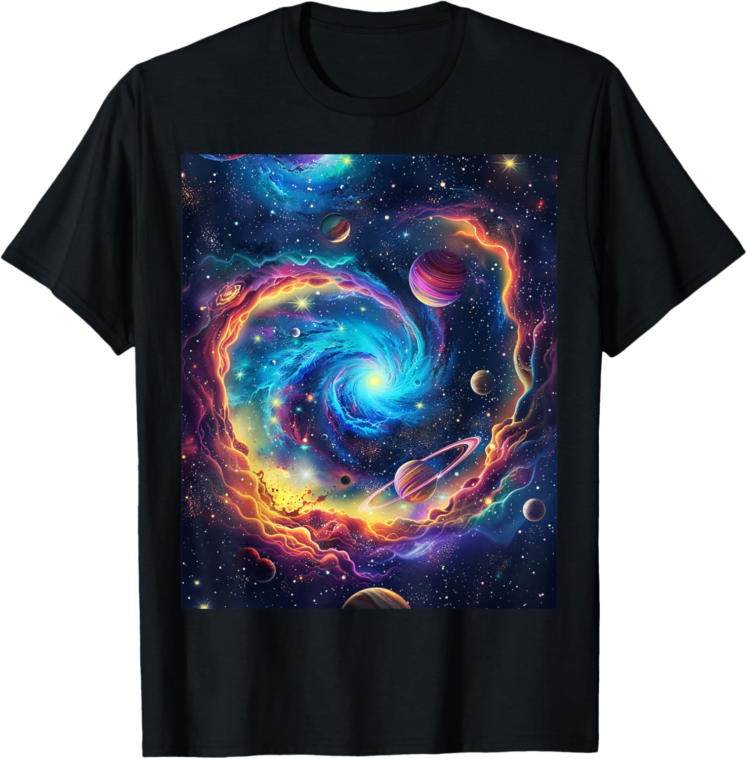 Cosmic Vortex Galaxy Space T-Shirt for Starry Nights and Adventures - 15
