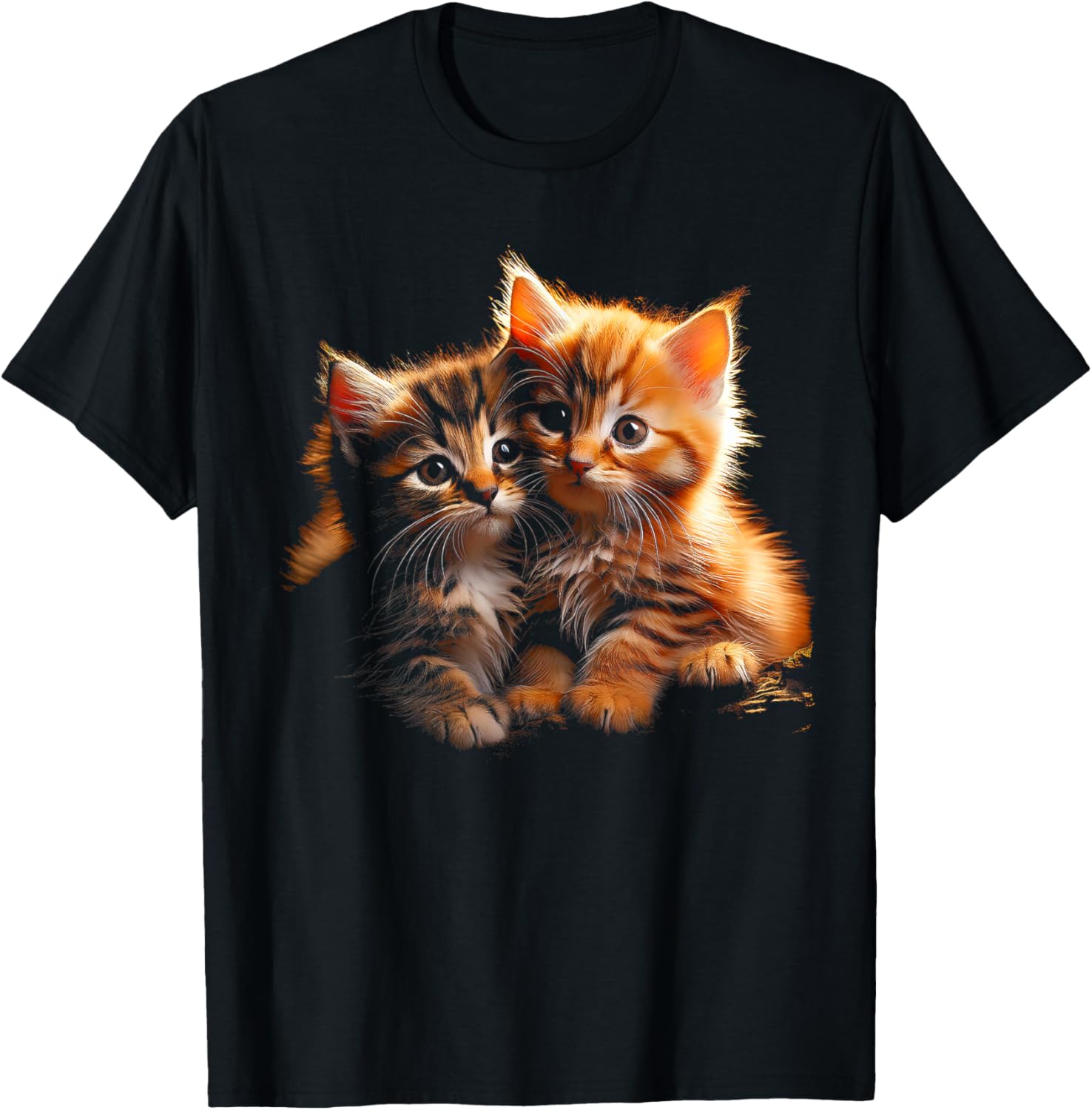 Adorable Twin Kittens in Love Valentine's Day T-Shirt for Cat Lovers - 2