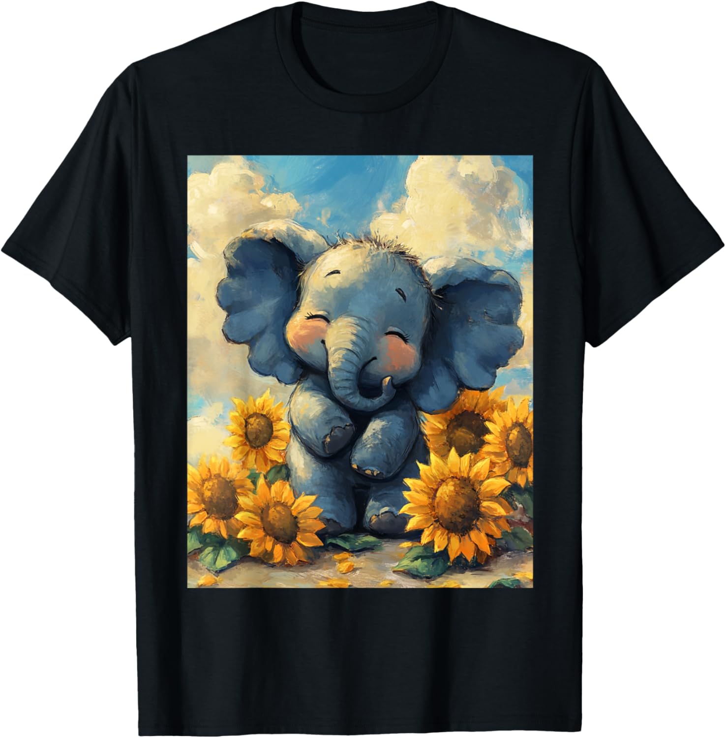 Adorable Sunflower Elephant T-Shirt for Kids - Perfect for Boys and Girls - 11