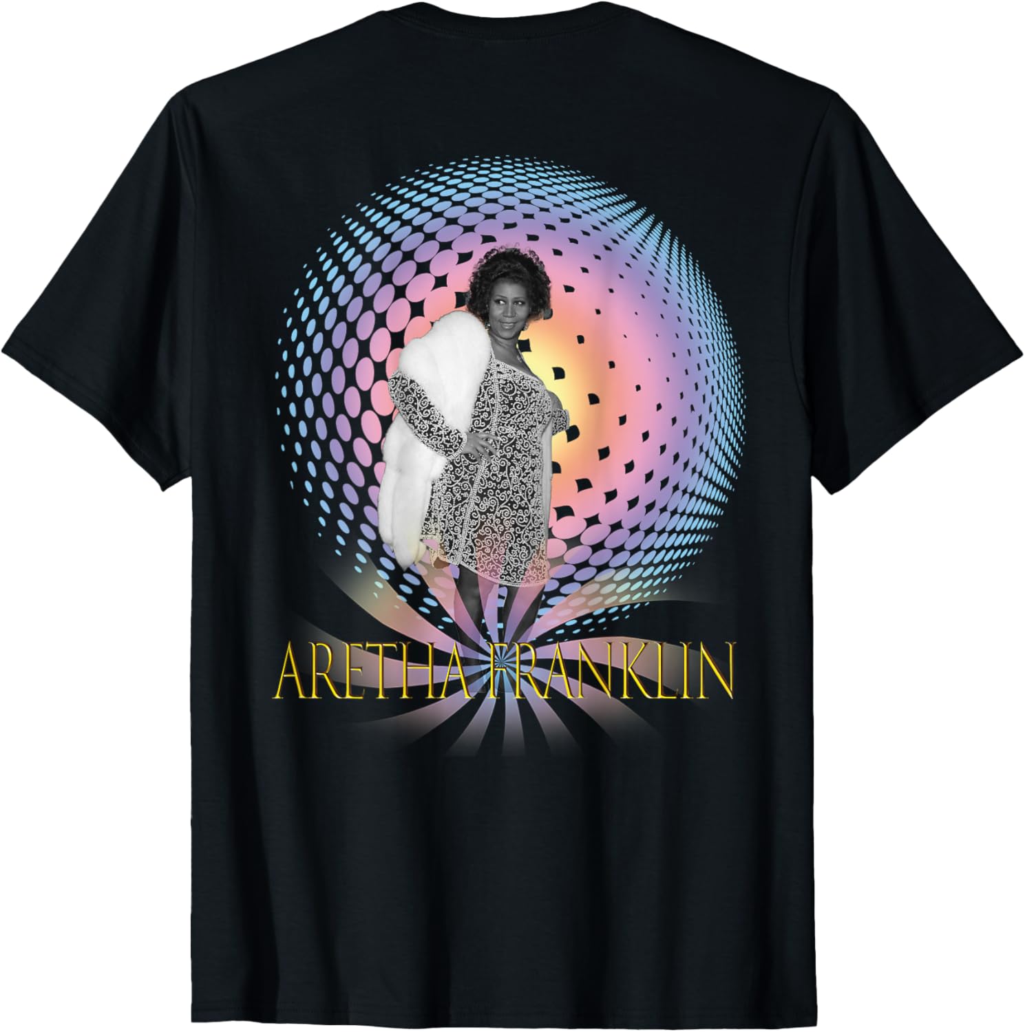 Aretha Franklin Back Printed T-Shirt for Music Lovers and Fans - 15
