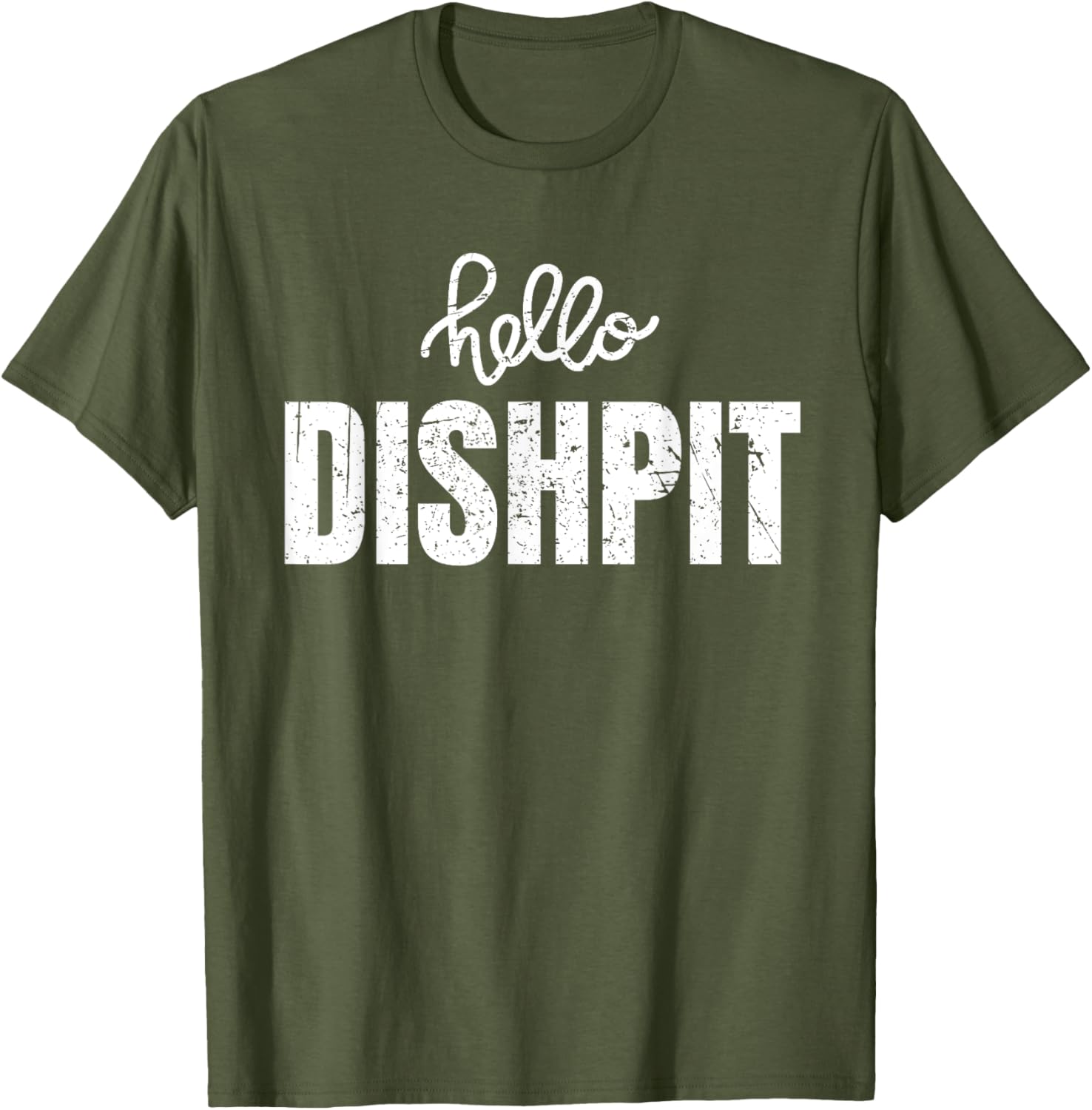 Vintage Hello Dishpit Funny Dishwasher Saying T-Shirt for Men and Women - 12