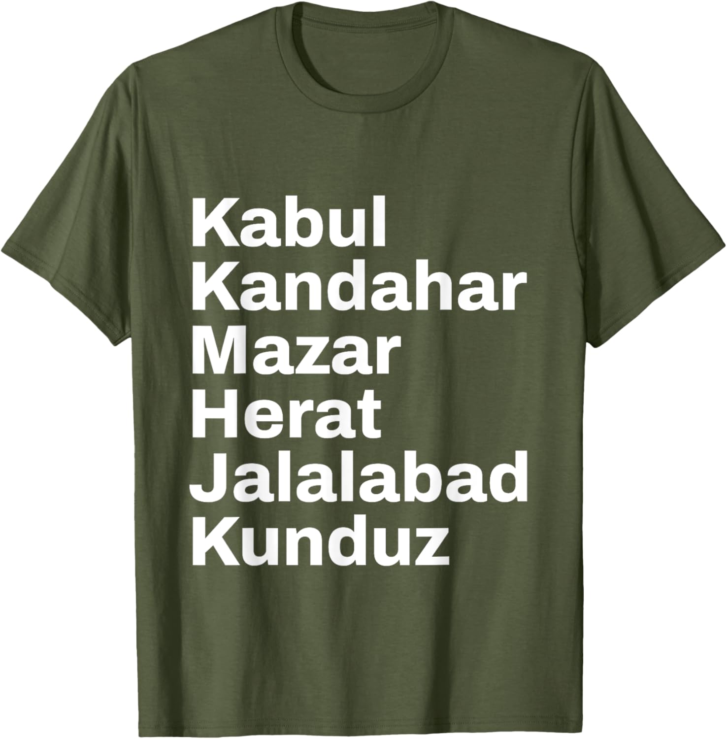 Afghanistan Cities and Towns Travel T-Shirt for Adventure Lovers - 17