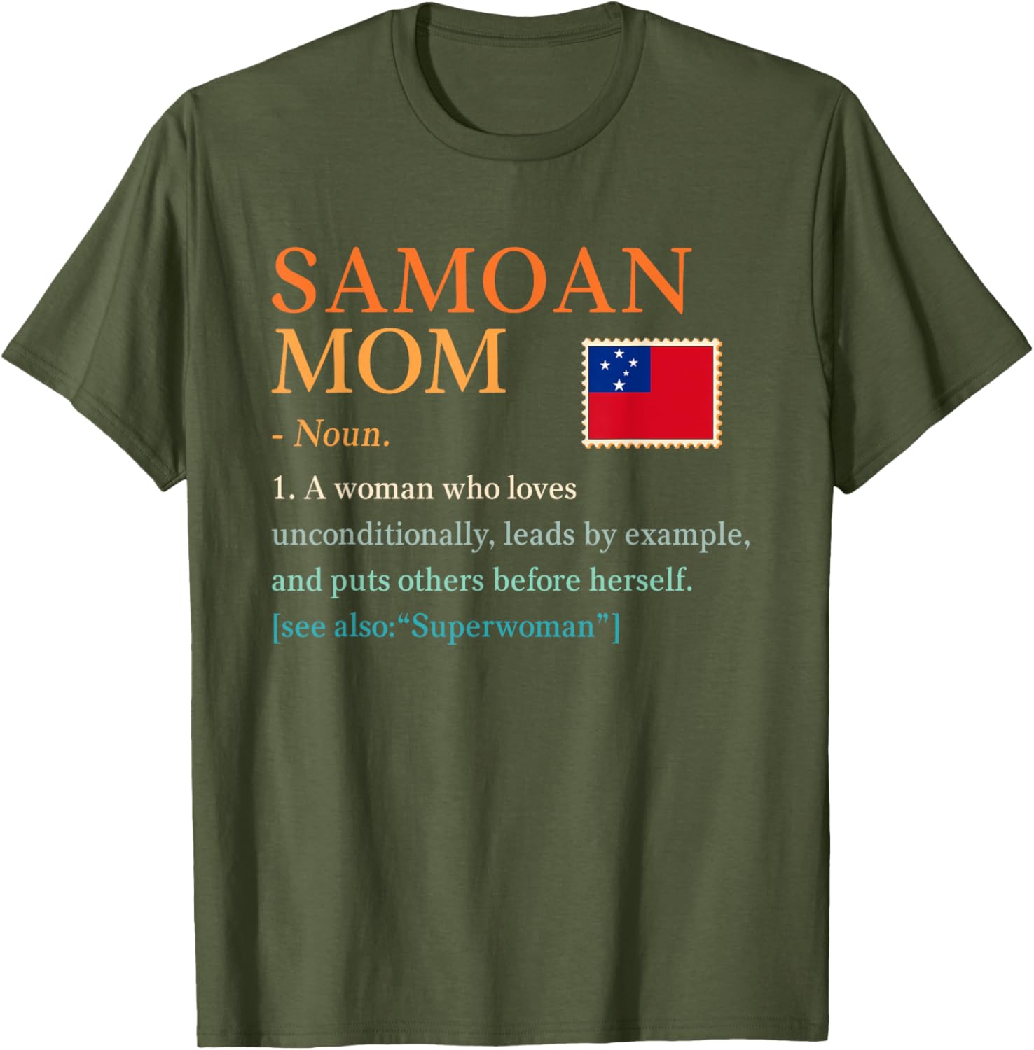Samoan Mom Pride Flag T-Shirt Perfect for Mother's Day Gift Idea - 12