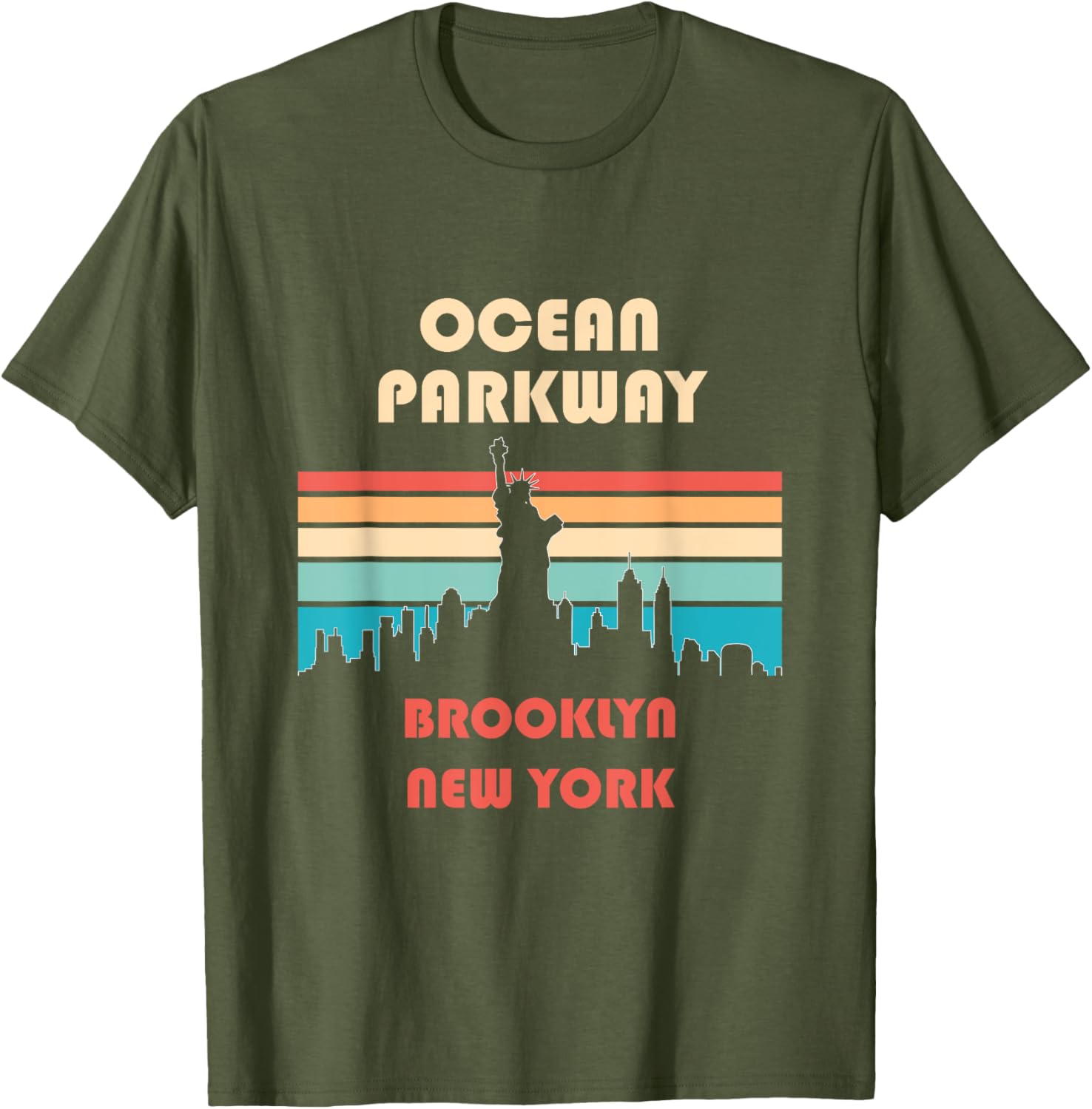 Retro Vintage Ocean Parkway Brooklyn New York T-Shirt for Casual Style - 1