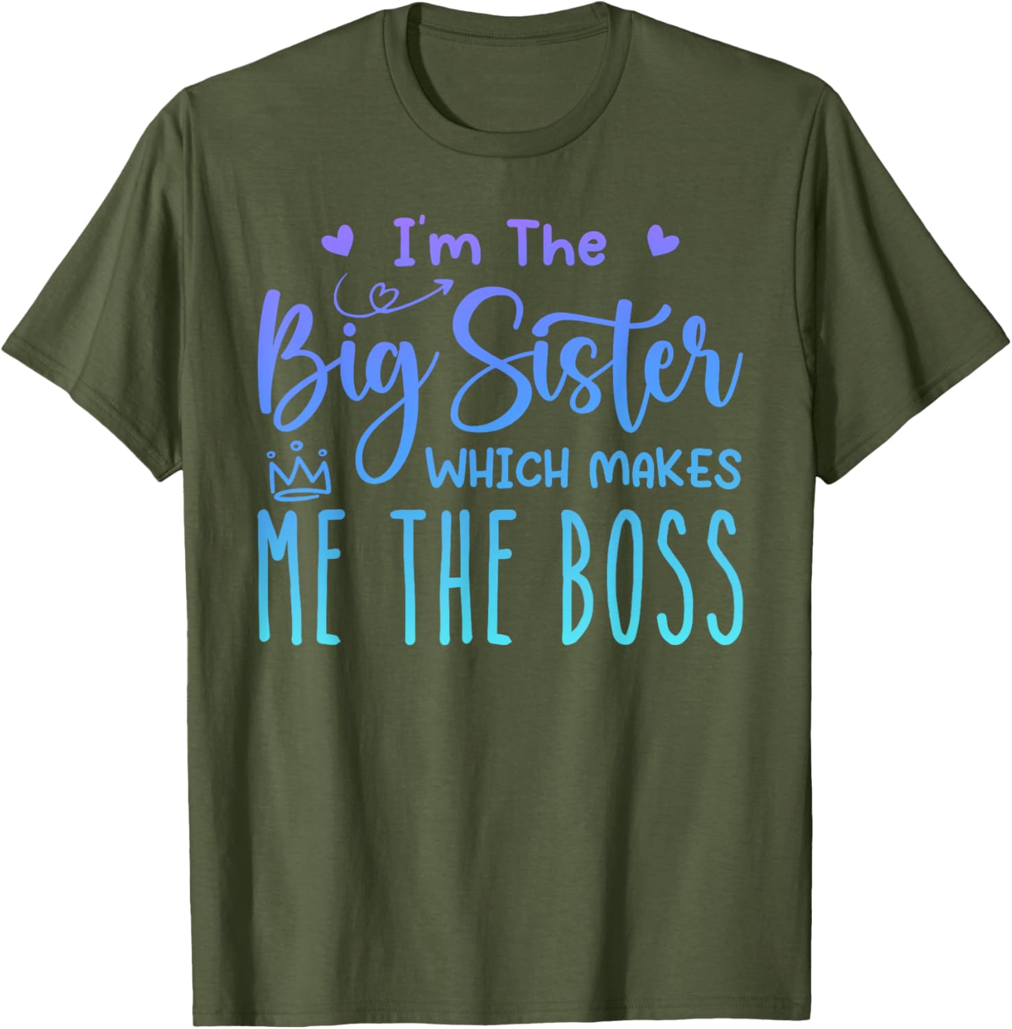 Big Sister Boss Funny Brothers T-Shirt for Sassy Siblings Fun Apparel - 4