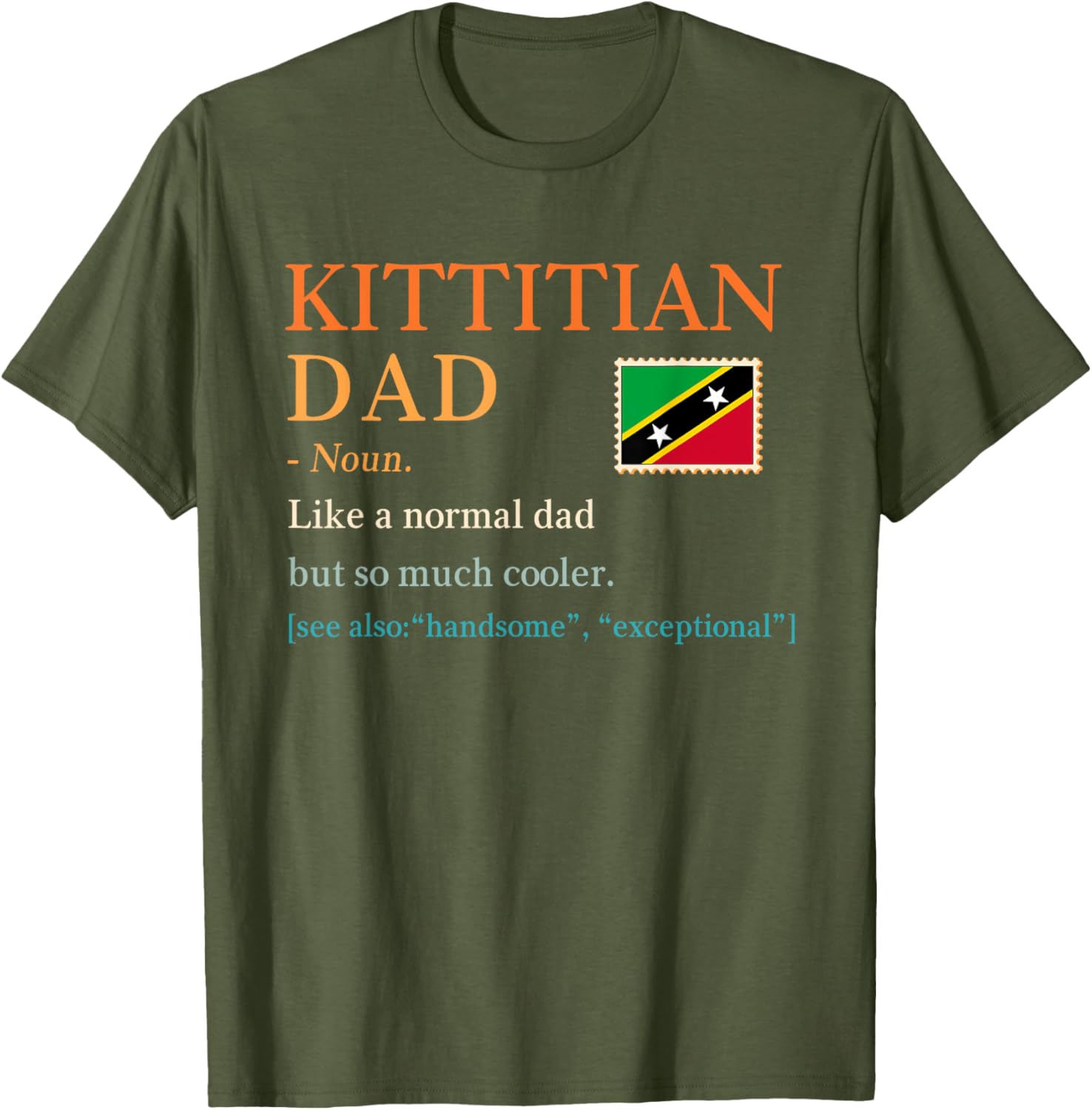 Kittitian Dad Definition T-Shirt for Father's Day in Saint Kitts and Nevis - 2