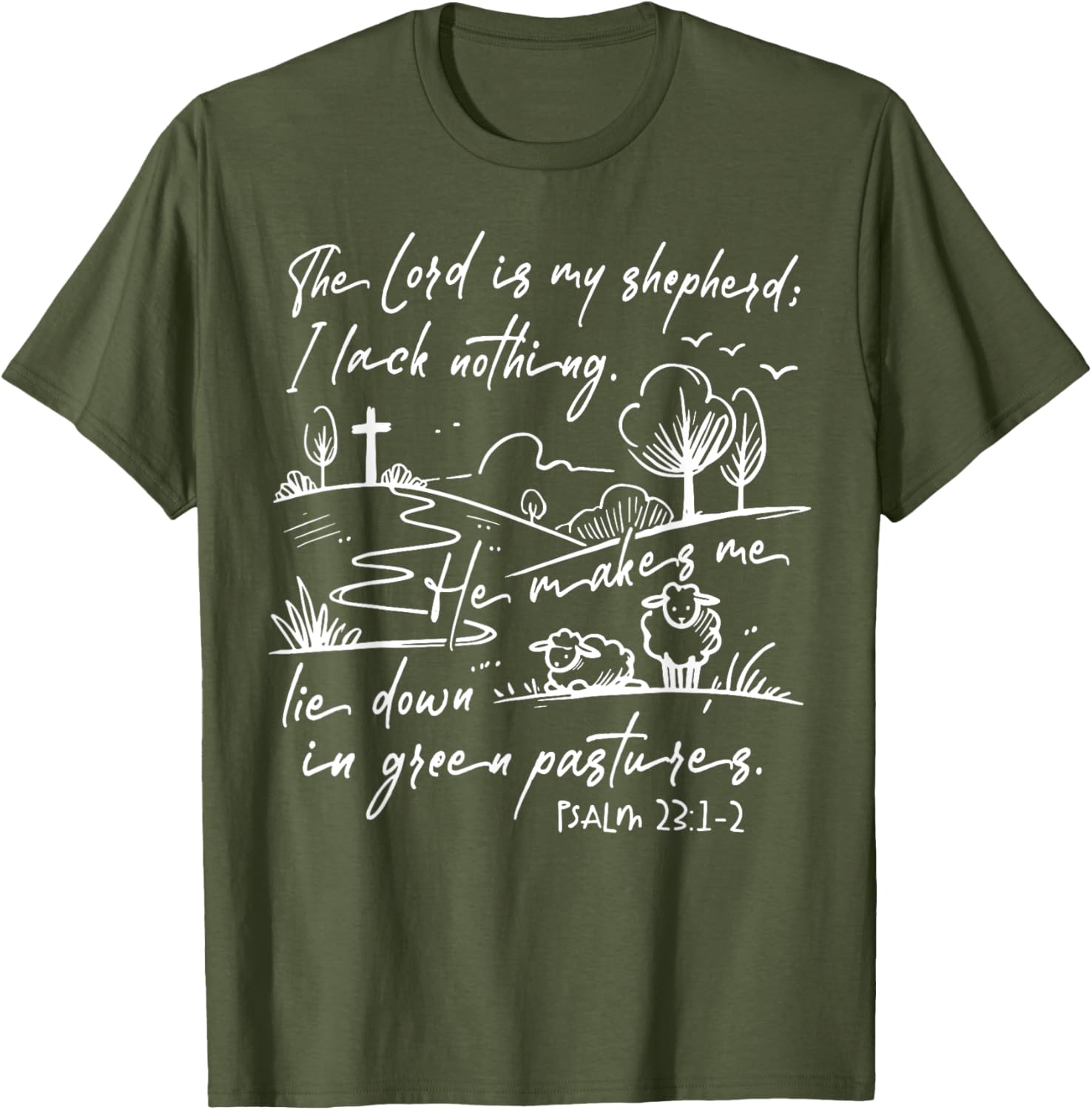 The Lord Is My Shepherd T-Shirt Comfort for Faithful Souls - 8