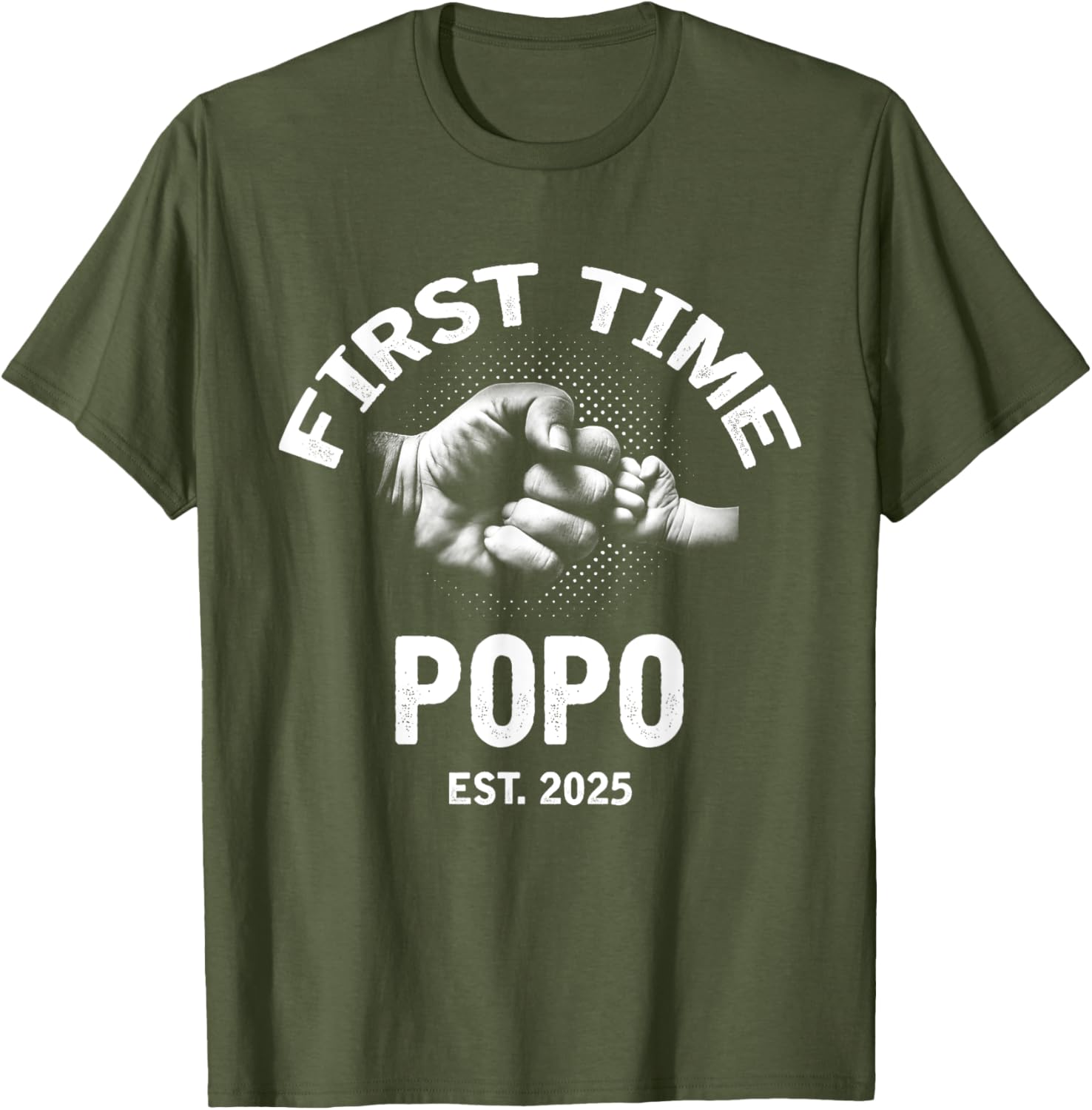 First Time Popo 2025 Father's Day Vintage T-Shirt for Dads - 10