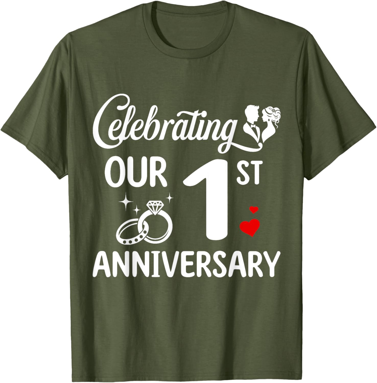 1st Wedding Anniversary T-Shirt for Couples - Celebrate Love in Style - 15
