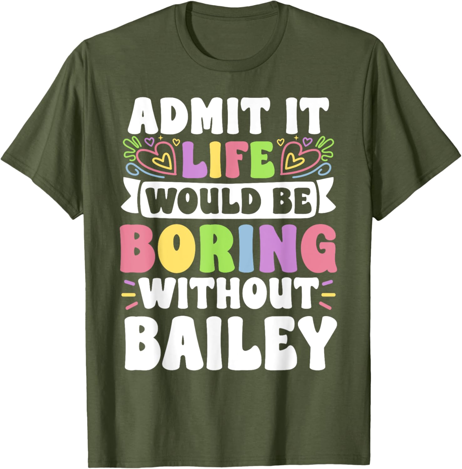 Bailey Personalized Funny Family T-Shirt for Unique Style and Comfort - 3