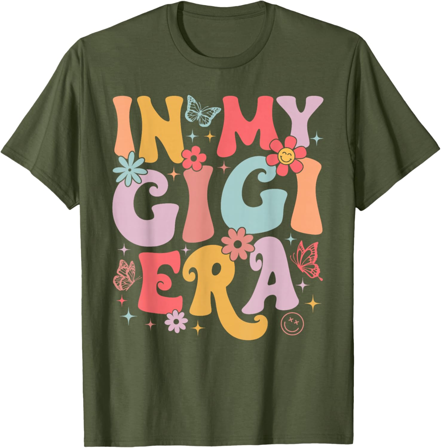 In My Gigi Era Retro Butterfly T-Shirt for Stylish Moms on Mother's Day - 3