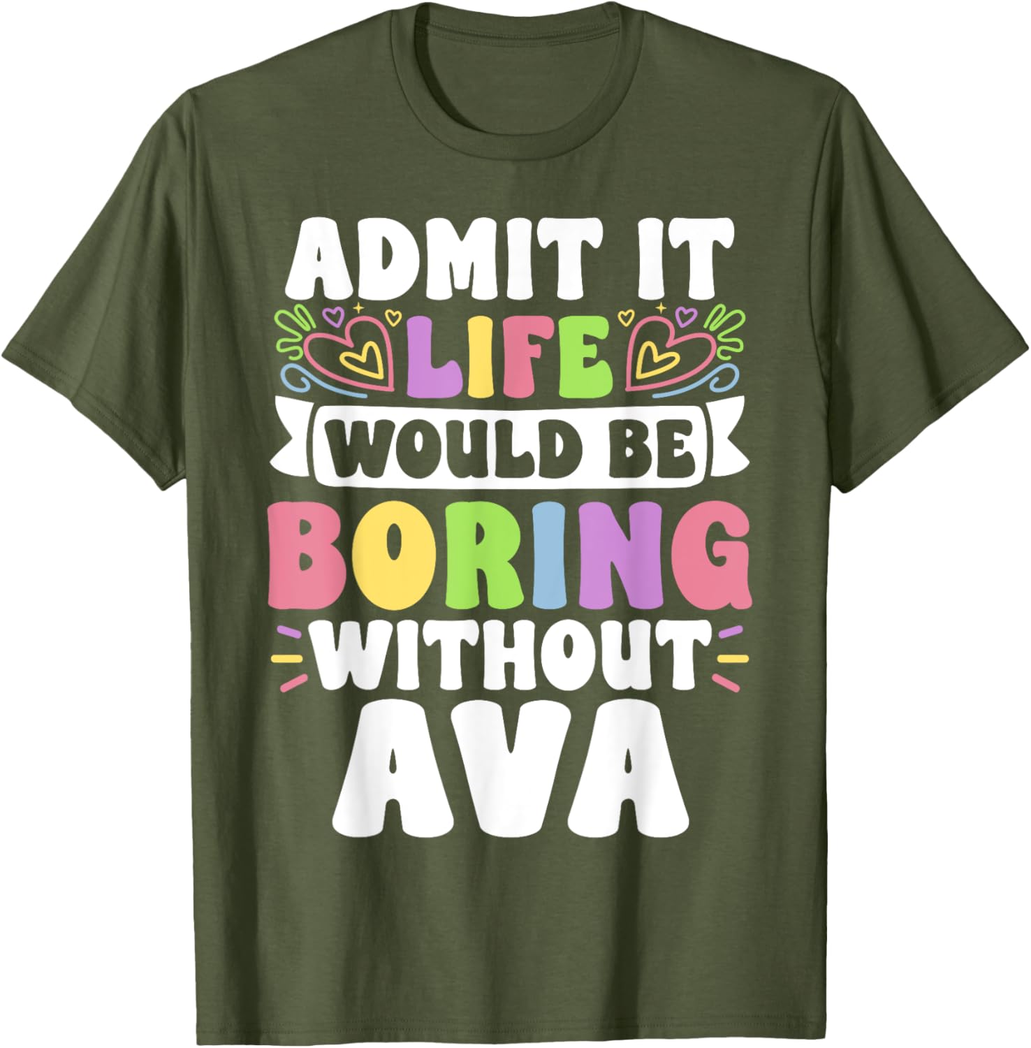Ava Personalized Funny Family T-Shirt for Unique Style and Comfort - 16