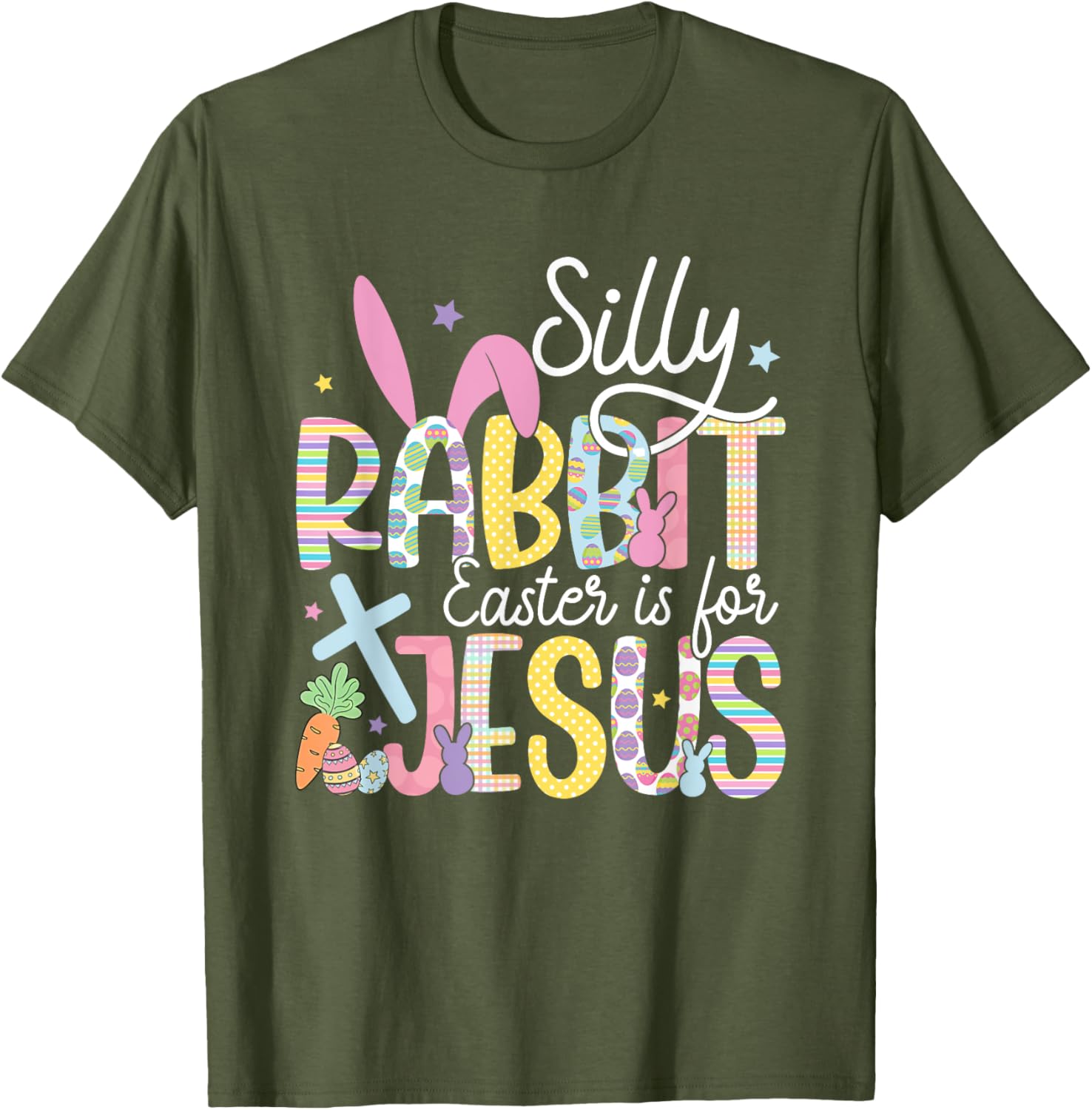 Silly Rabbit Easter is for Jesus Christian T-Shirt for Kids and Adults - 9