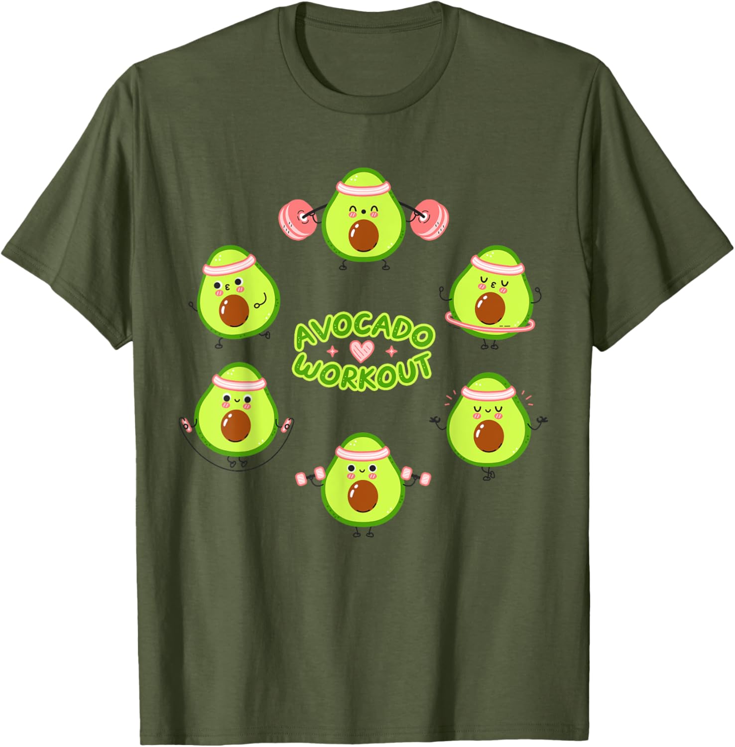 Avocado Workout Guacamole T-Shirt for Vegan Mexican Food Lovers - 17