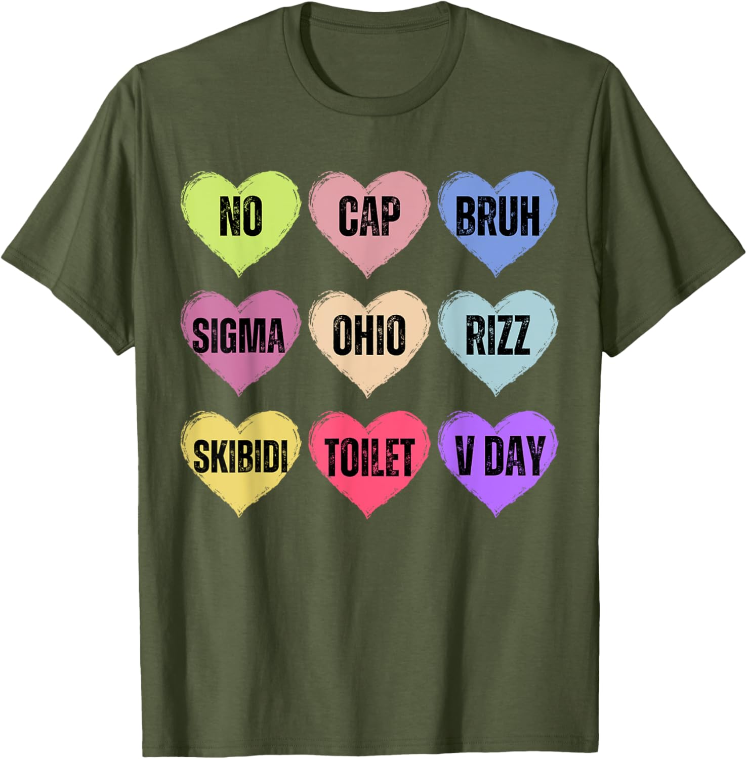 Skibidi Valentine's Day Funny Rizz No Cap T-Shirt for Couples - 16
