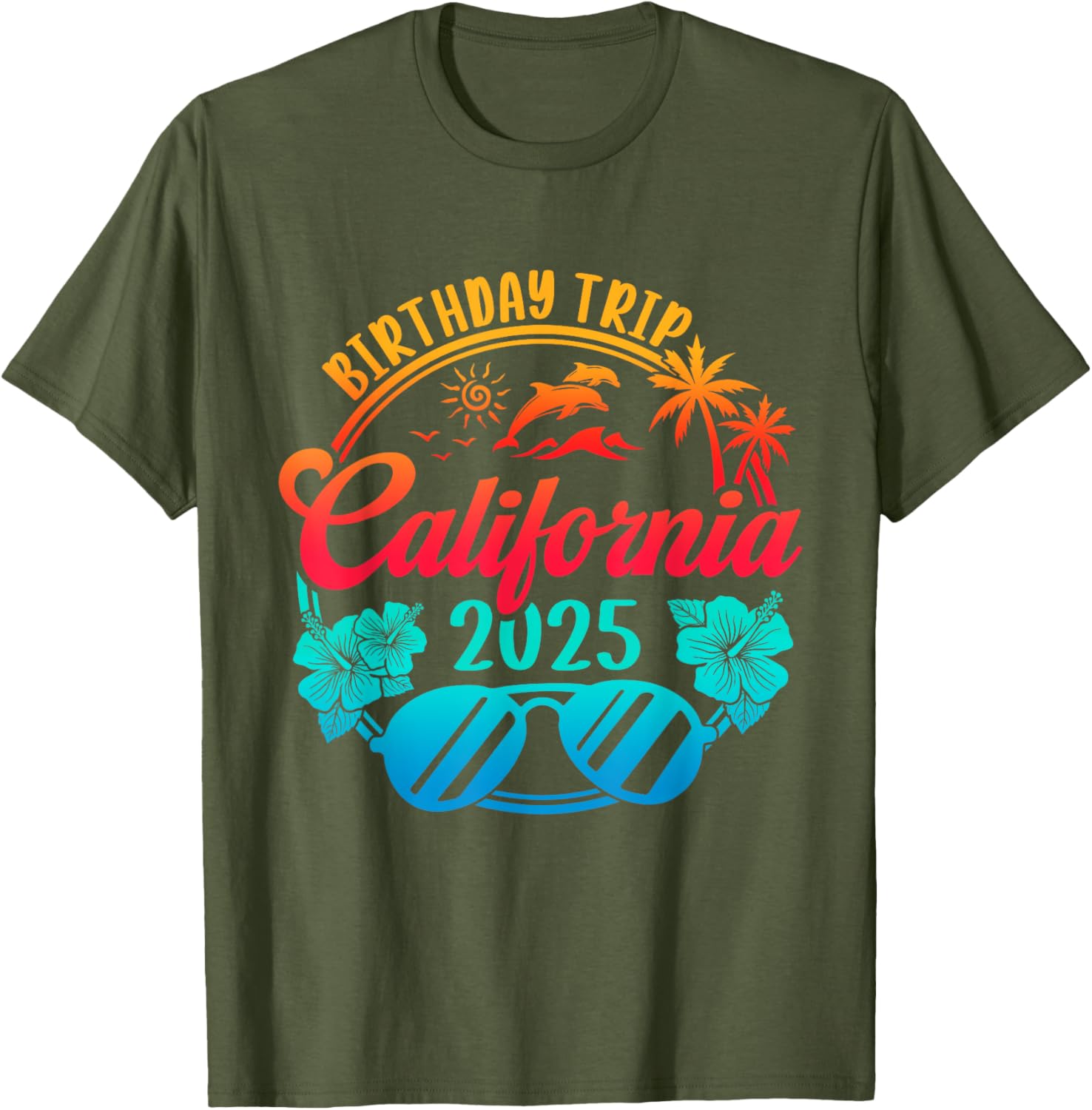 California Birthday Cruise Vacation T-Shirt for 2025 Celebration Fun - 9