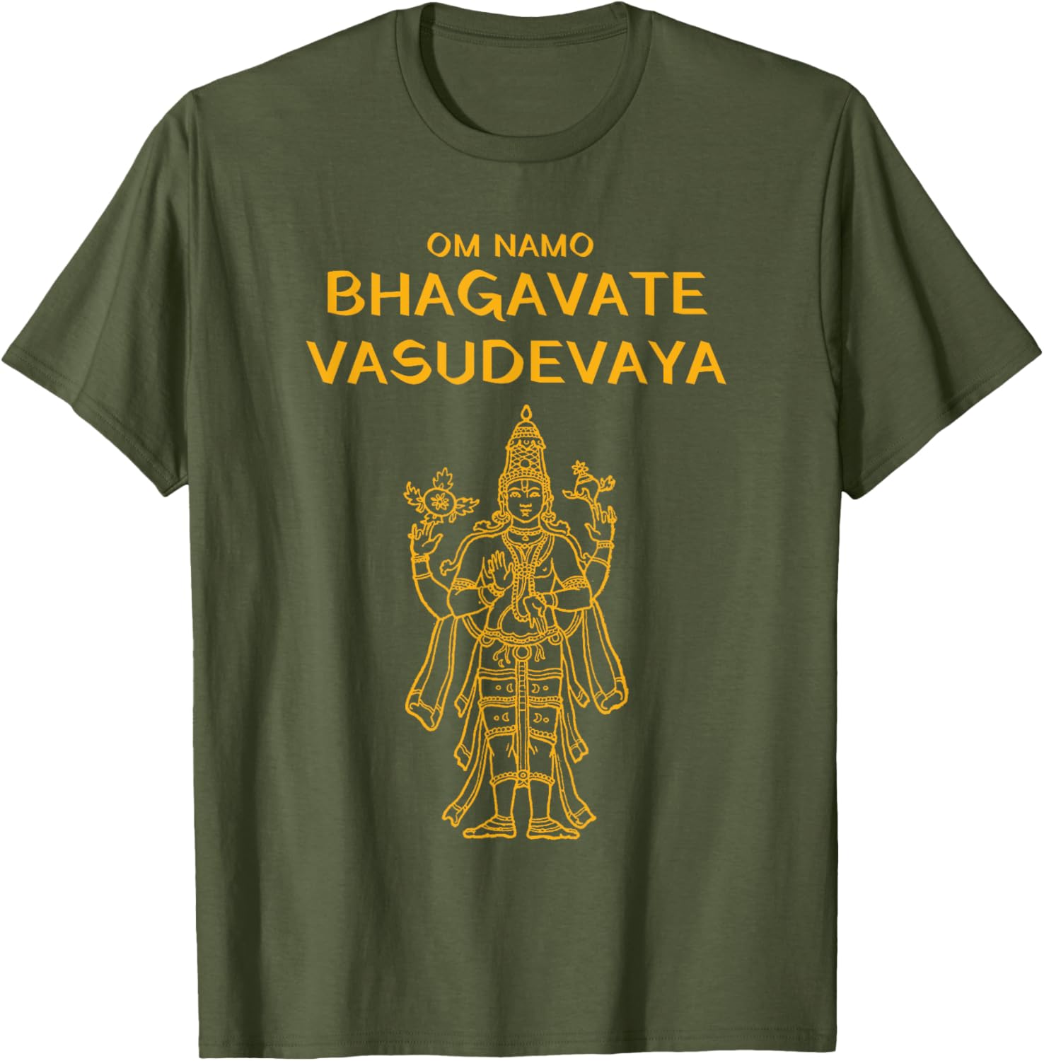 Vishnu Narayana Om Namo Bhagavate Vasudevaya Hindu T-Shirt - 16