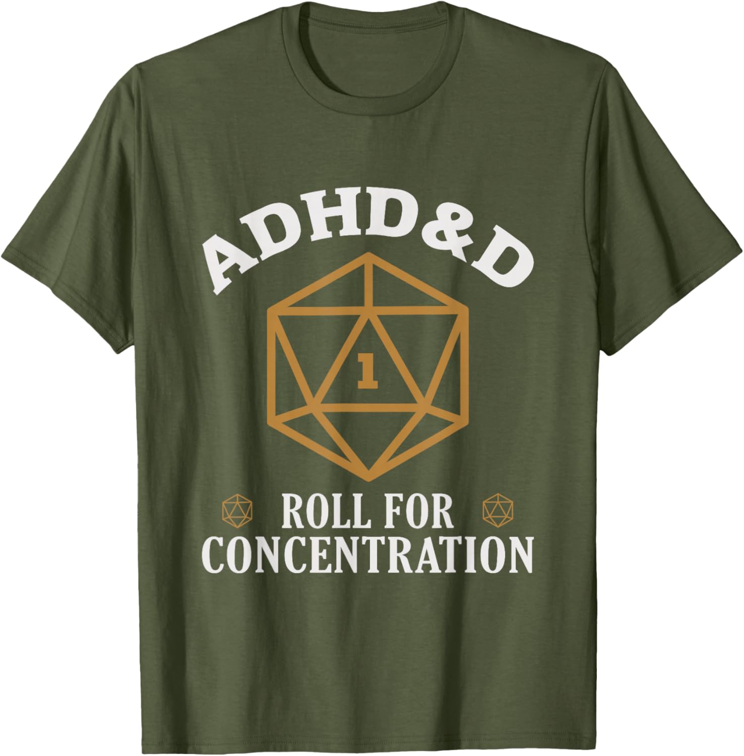 ADHD&D Roll For Concentration Funny Gamer T-Shirt for Tabletop Fans - 9