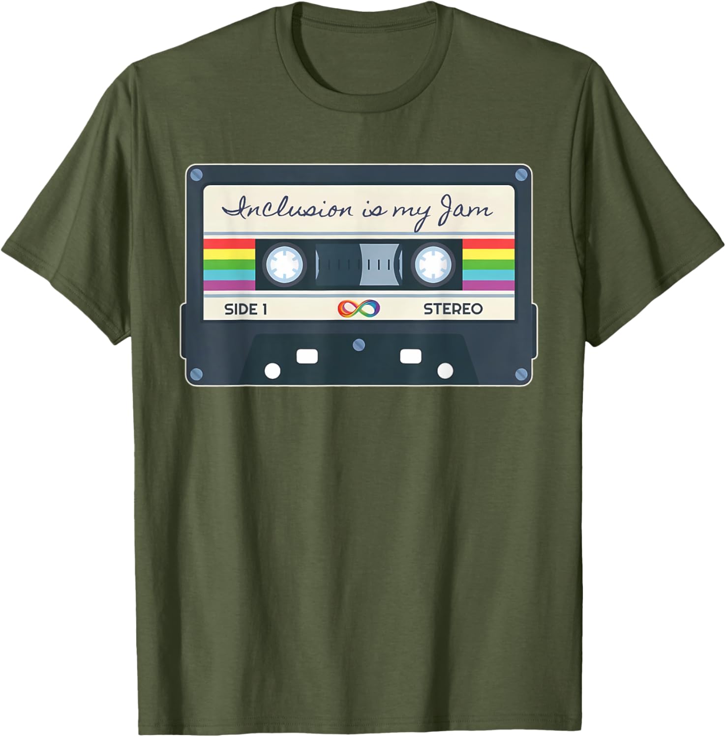 Autism Awareness Inclusion Is My Jam SPED Teacher Cassette T-Shirt - 15