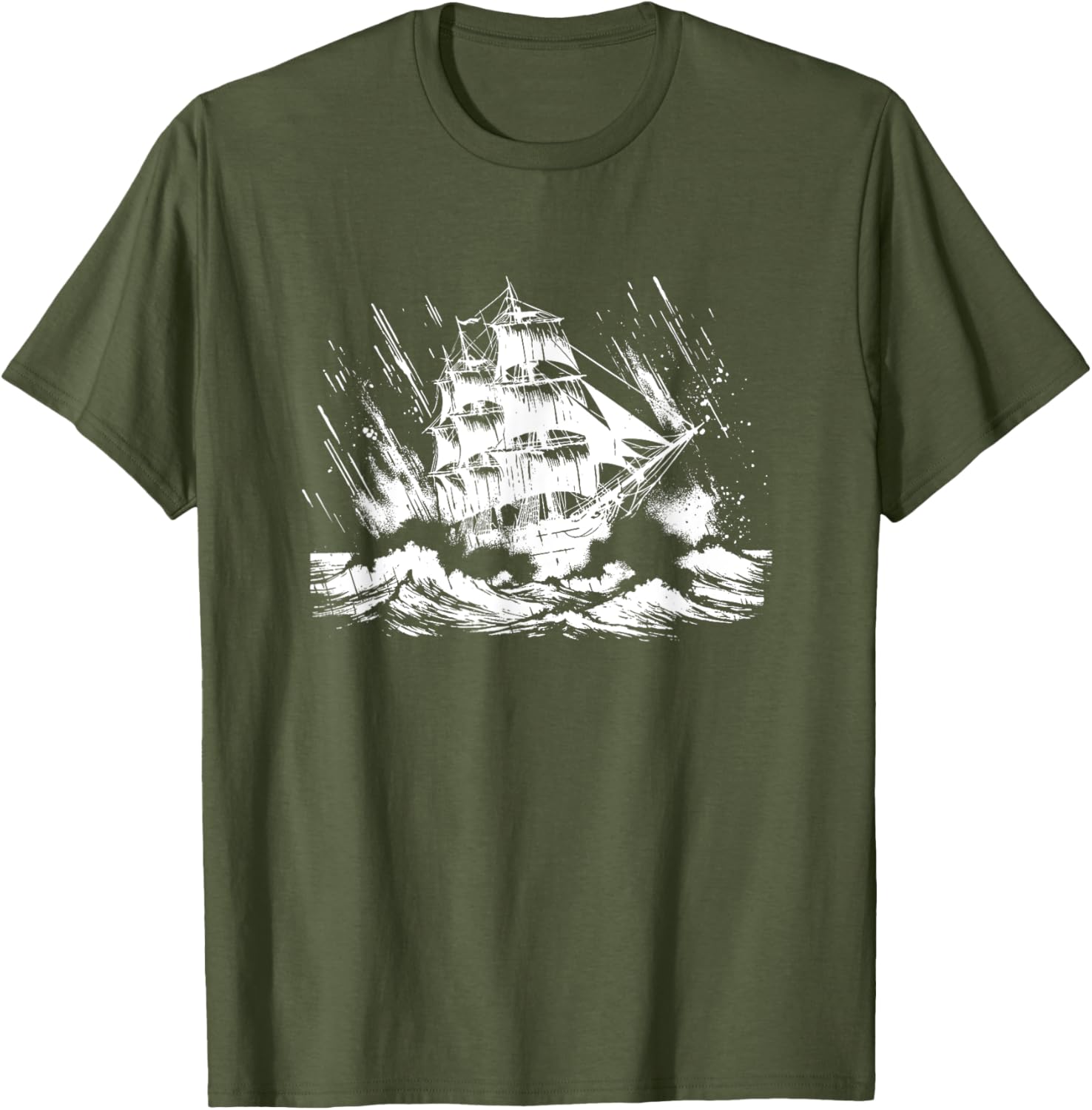 Snirt Three Master Sailing Ship T-Shirt Hoodie for Nautical Lovers - 10