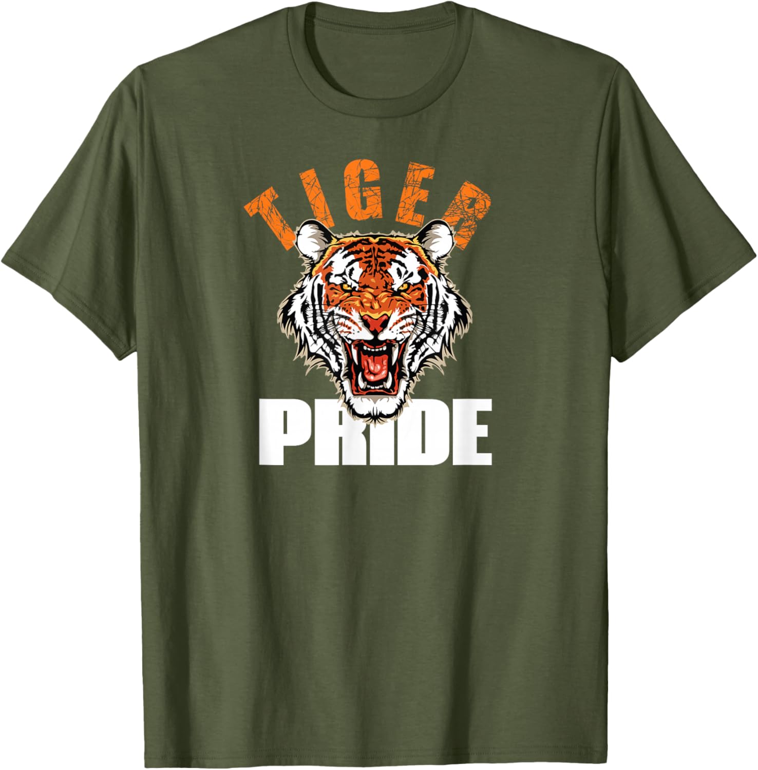 Retro Tiger Pride Vintage Mascot T-Shirt for School Sports Teams - 12